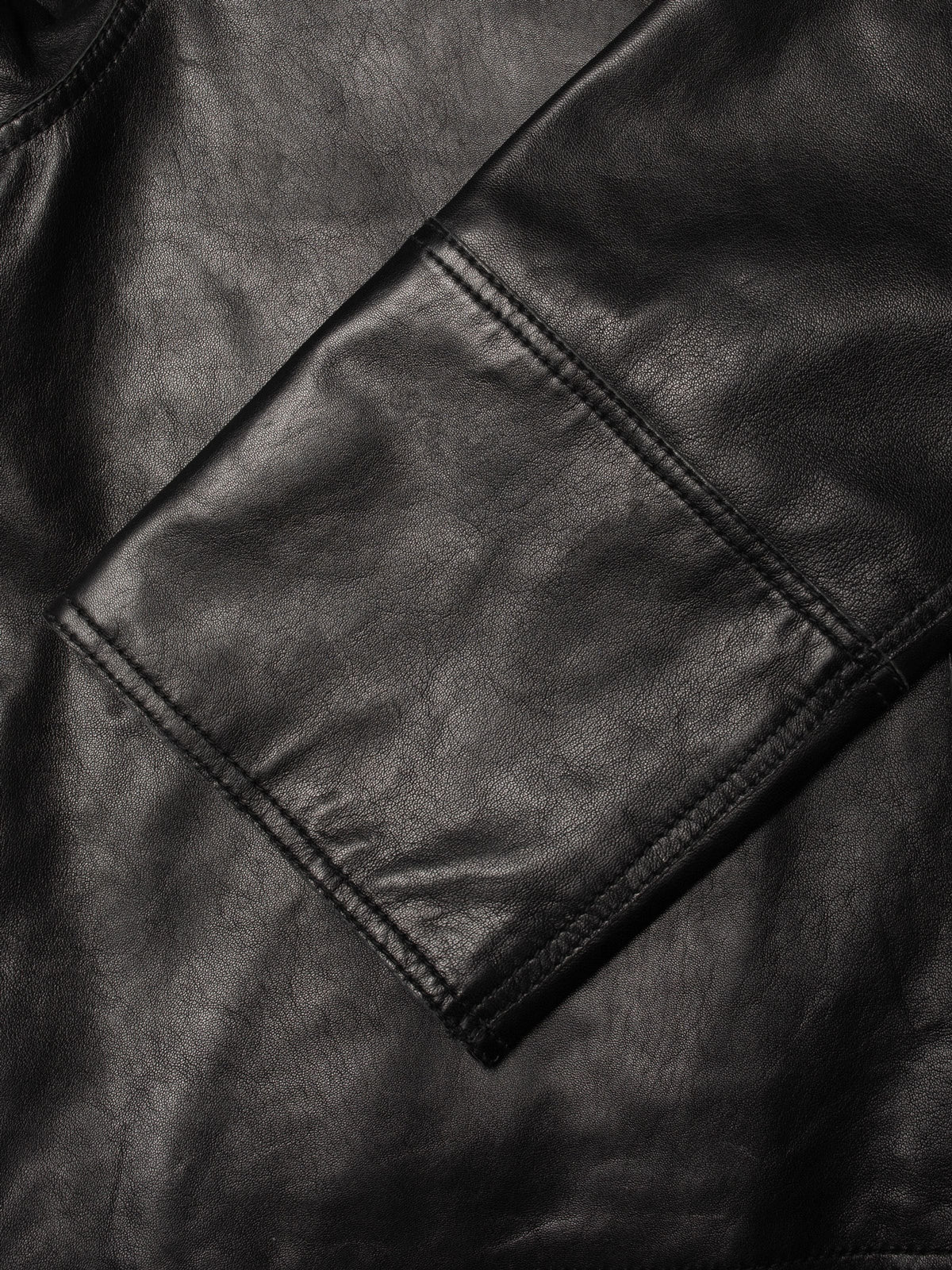 Anja Zip Jacket Leather - Black