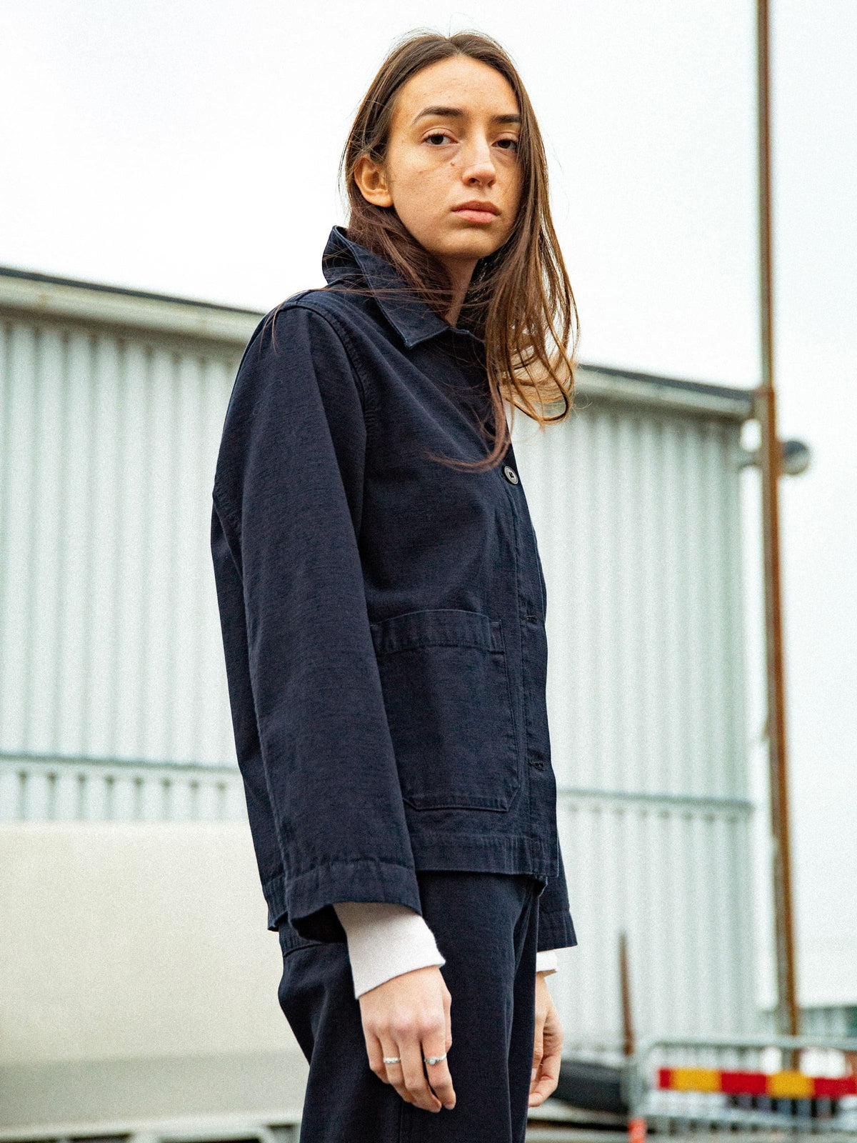 Lovis Jacket Back Sateen - Indigo