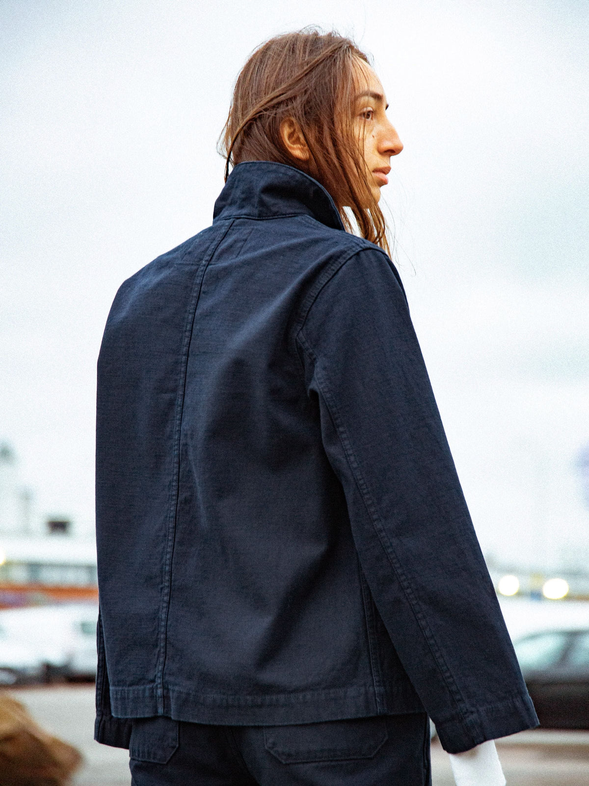 Lovis Jacket Back Sateen - Indigo