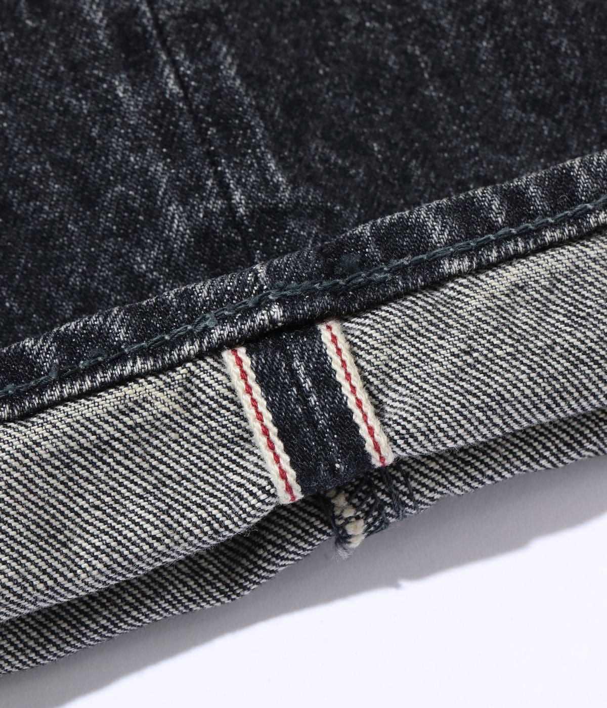 SC42460H 14.25oz. BLACK DENIM 1947 HARD WASH MODEL (REGULAR STRAIGHT) - INDIGO