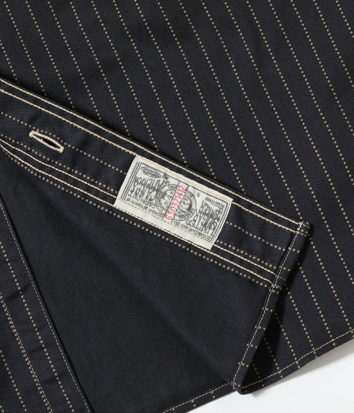 SC39702 FICTION ROMANCE 8.5oz. BLACK WABASH STRIPE WORK SHIRT (SHORT SLEEVE) - A.BLACK