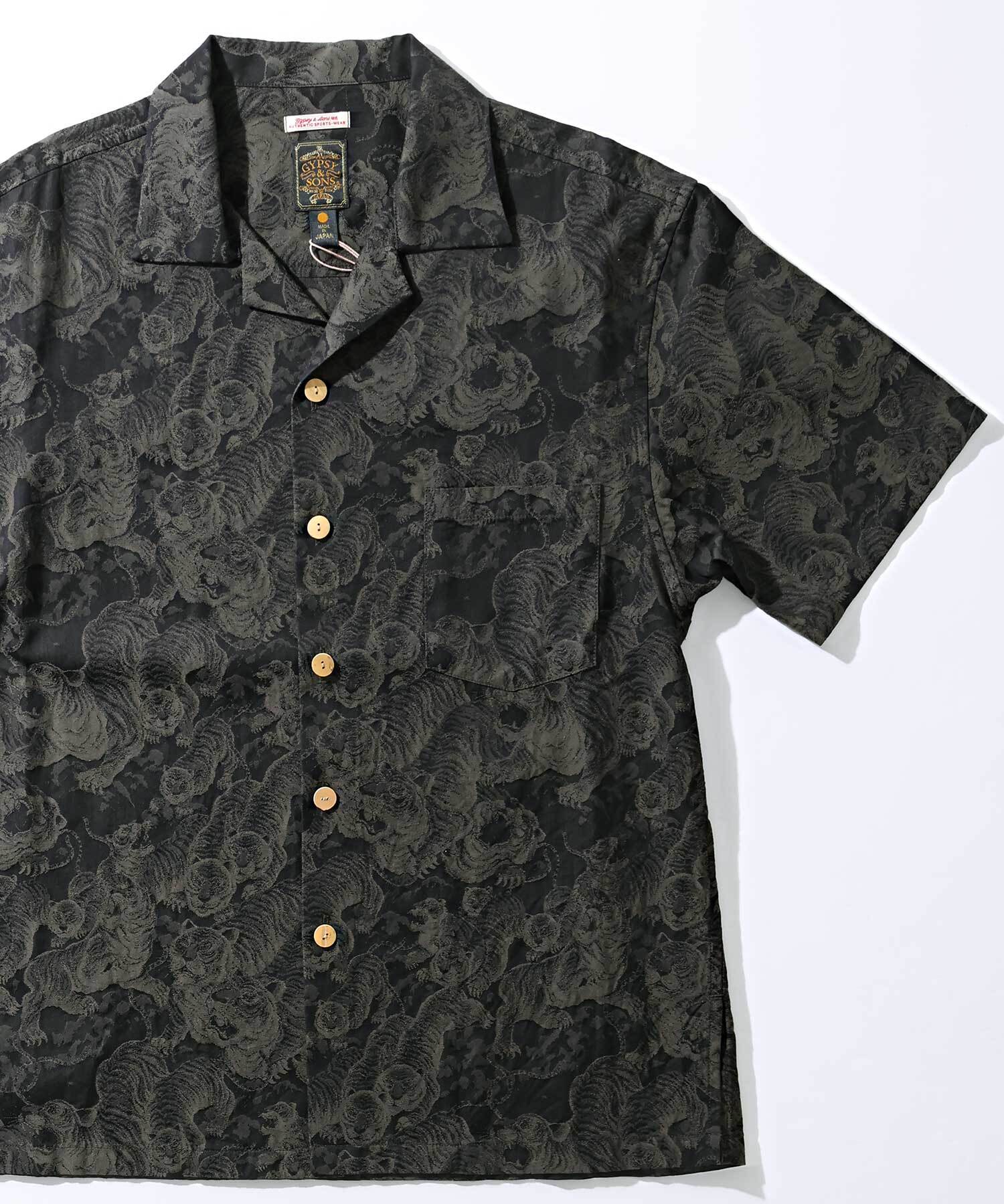 GS2449927A JQ/HUNDRED TIGER SS SHIRTS - OLIVE GREEN