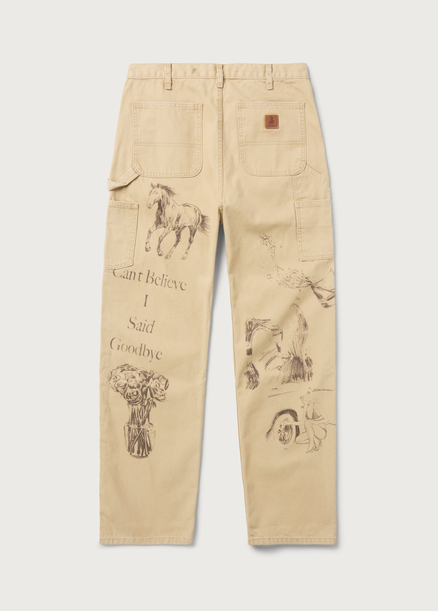 ALL OVER PRINT PAINTERS PANT - CANVAS - TAN