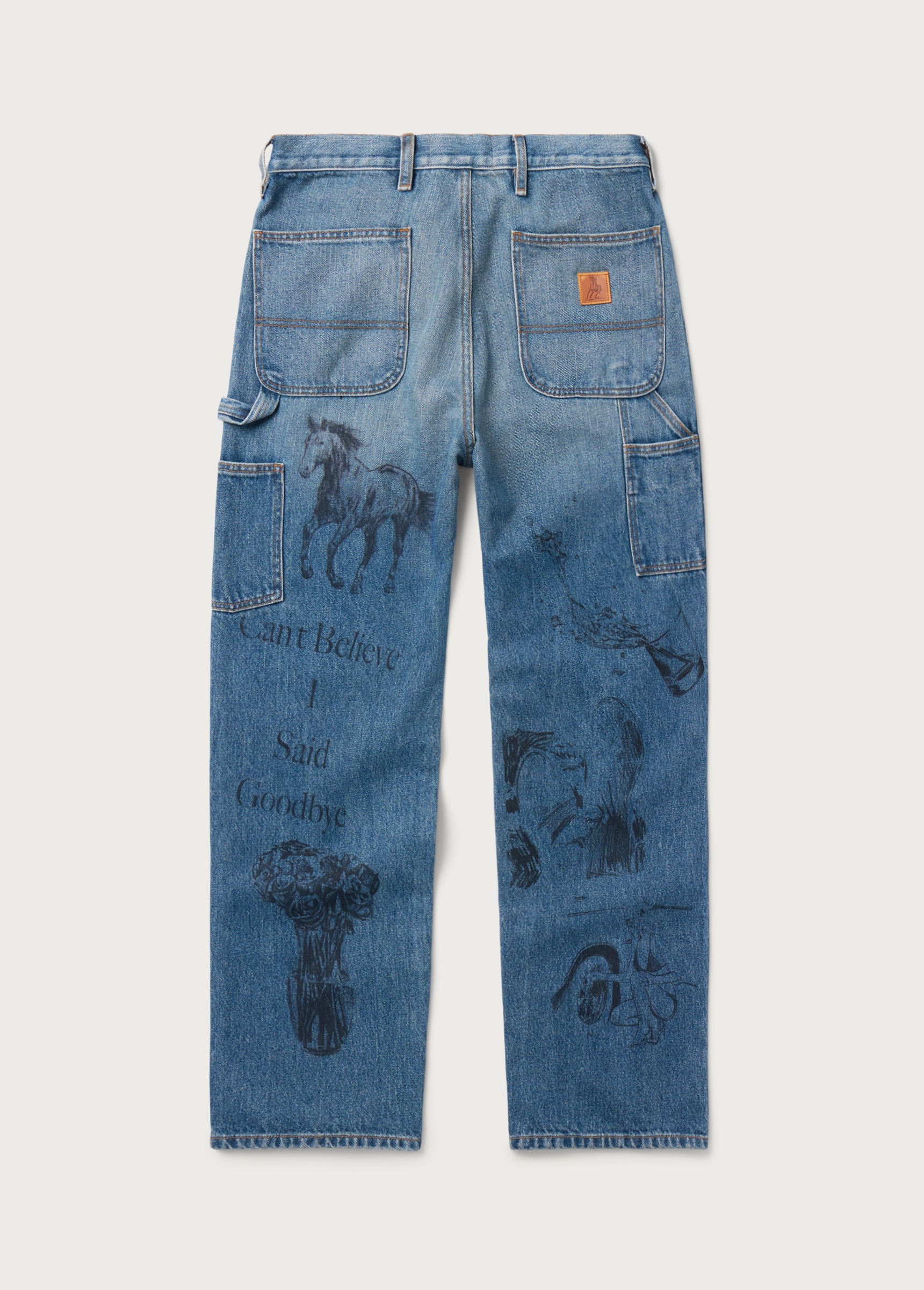 ALL OVER PRINT PAINTERS PANT - DENIM - INDIGO