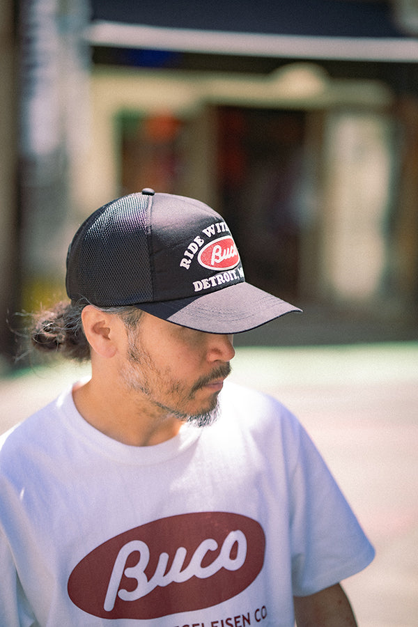 BA26001 BUCO MESH CAP / BUCO OVAL - BLACK