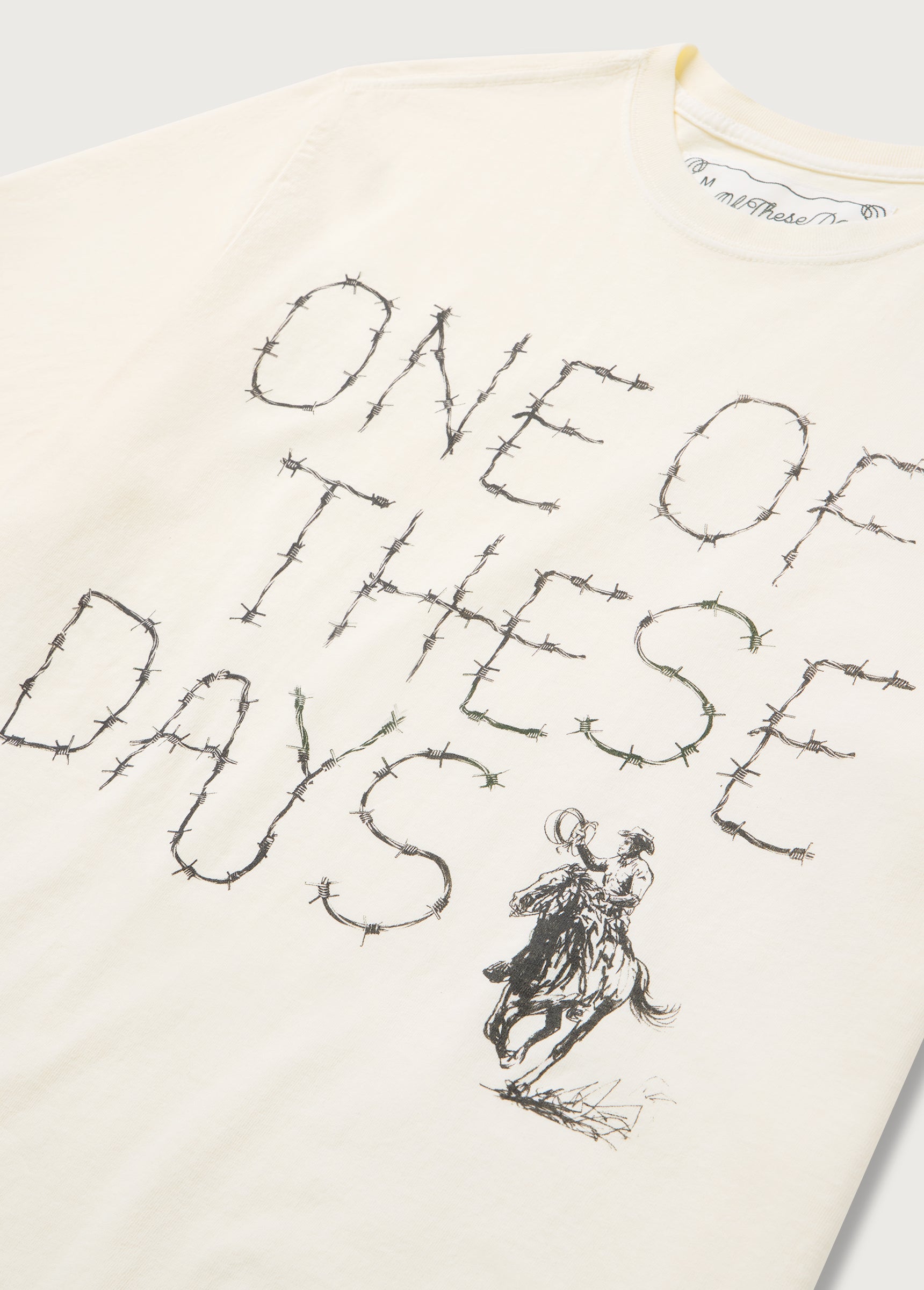 BARBED TEE S/S - BONE