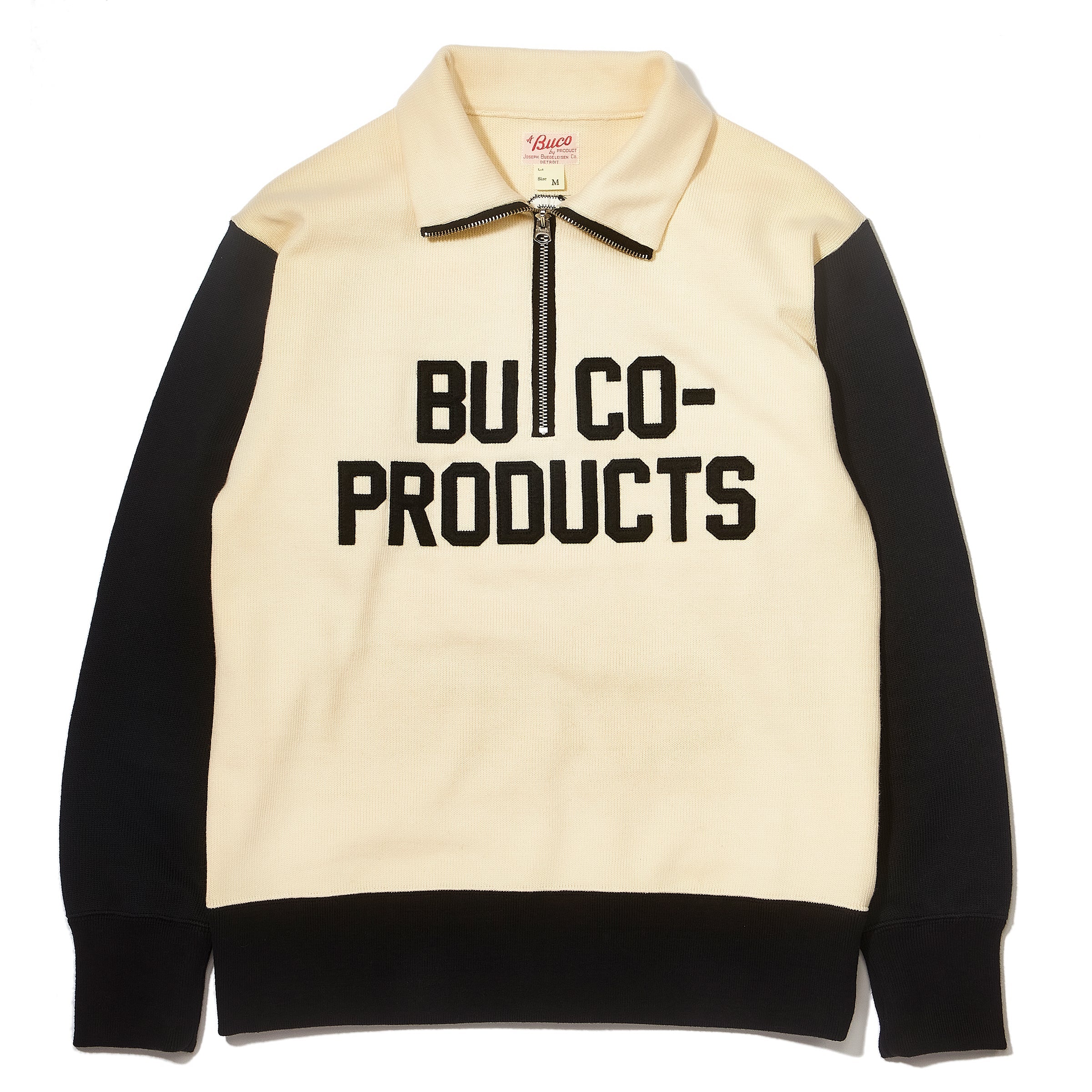 BUCO HALF-ZIP MOTORCYCLE JERSEY / BUCO-PRODUCT - WHITE/BLACK