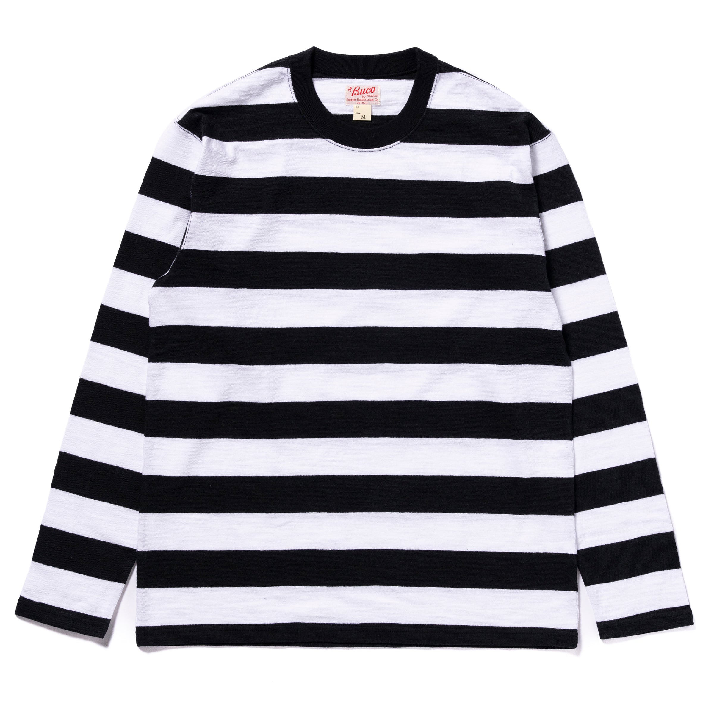 BUCO STRIPE TEE L/S - BLACK/WHITE