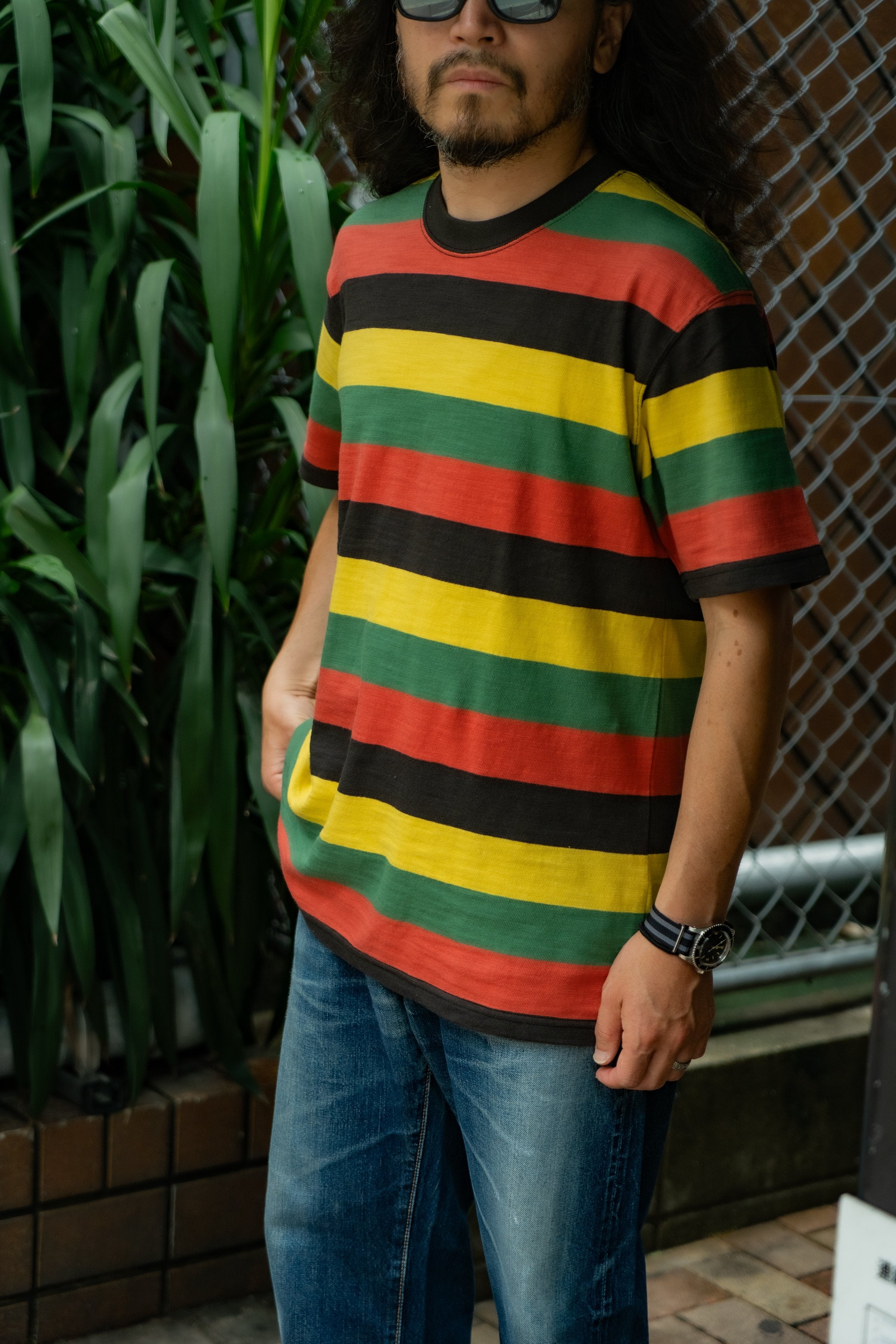 BUCO STRIPE TEE S/S - TRICOLOR