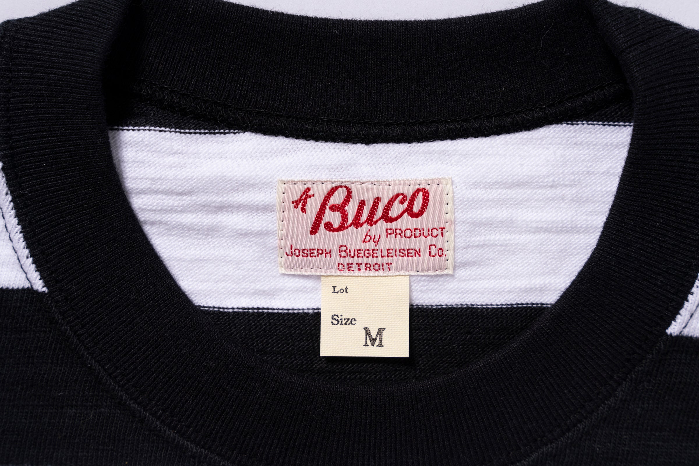 BUCO STRIPE TEE S/S - BLACK/WHITE