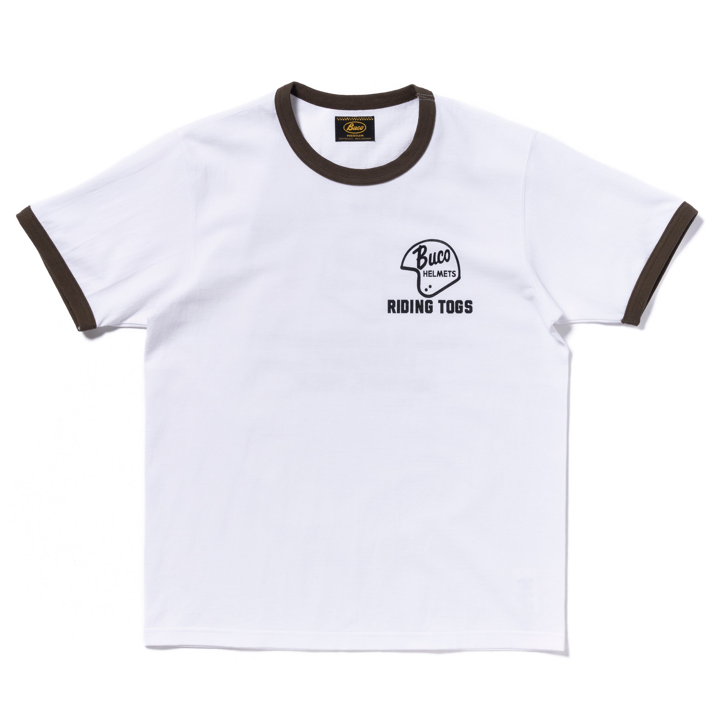 BUCO TEE / RIDING TOGS - WHITE/CHARCOAL