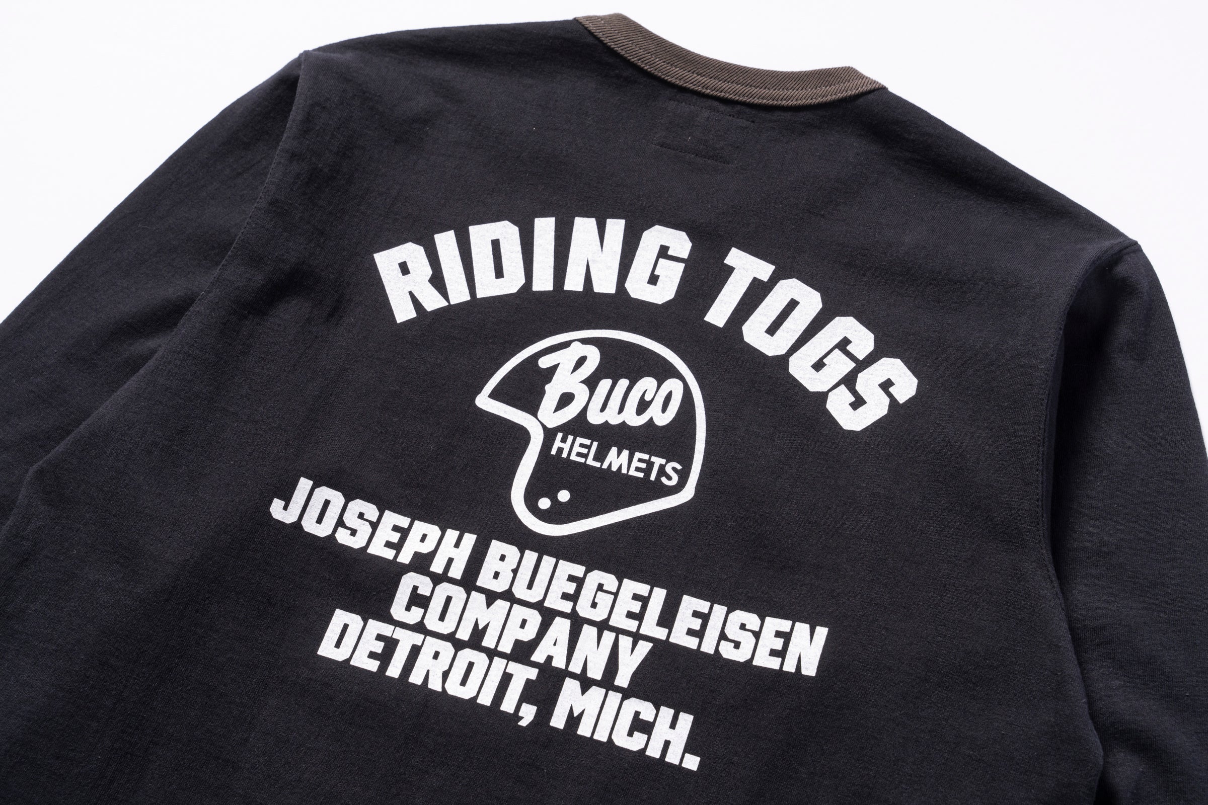 BUCO L/S TEE / RIDING TOGS - BLACK/CHARCOAL