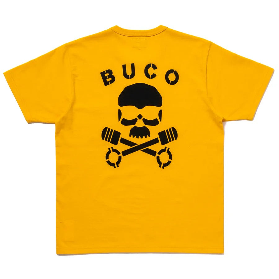 BC25003 BUCO TEE / SKULL PISTON - YELLOW