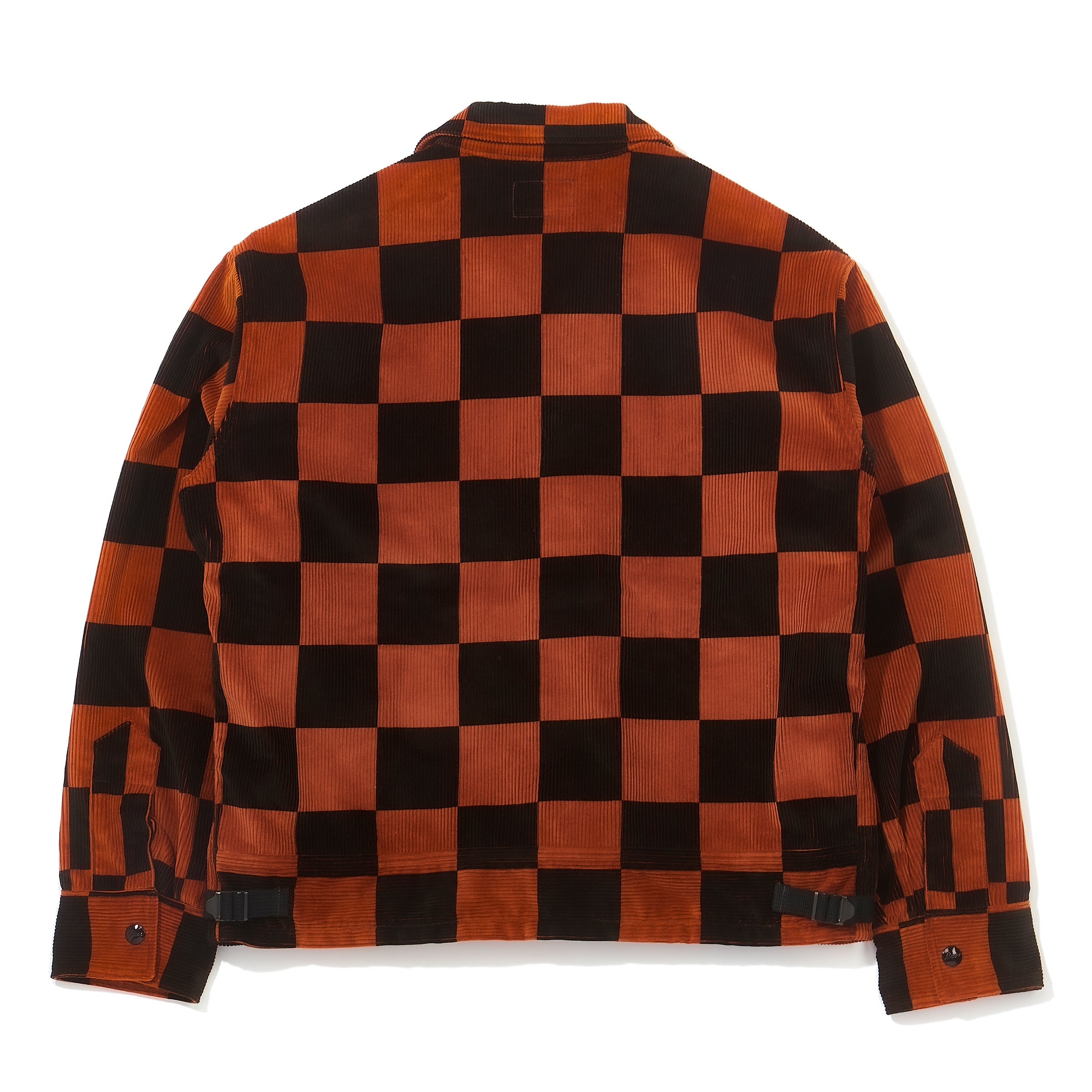 BUCO CHECKERED CORDUROY JACKET - ORANGE/BLACK