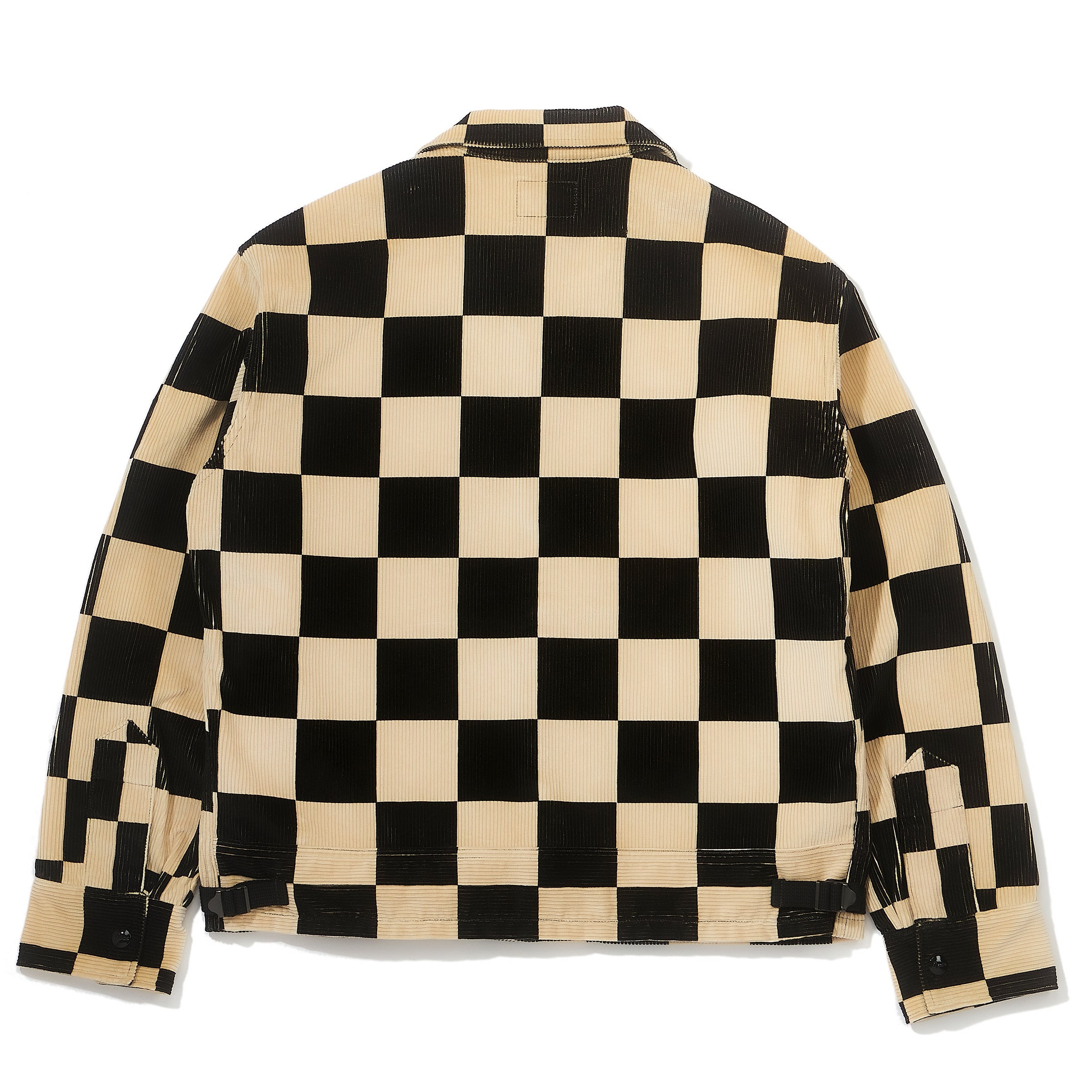 BUCO CHECKERED CORDUROY JACKET - WHITE/BLACK