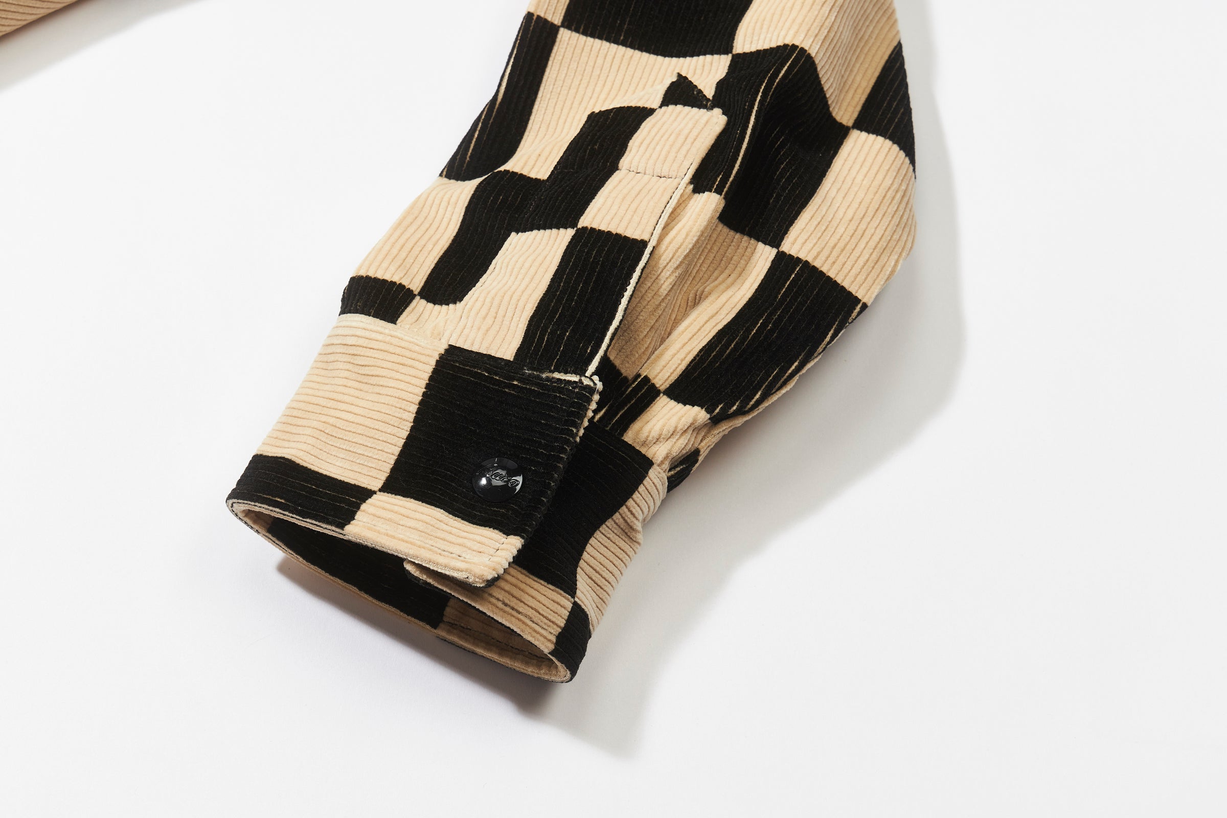 BUCO CHECKERED CORDUROY JACKET - WHITE/BLACK