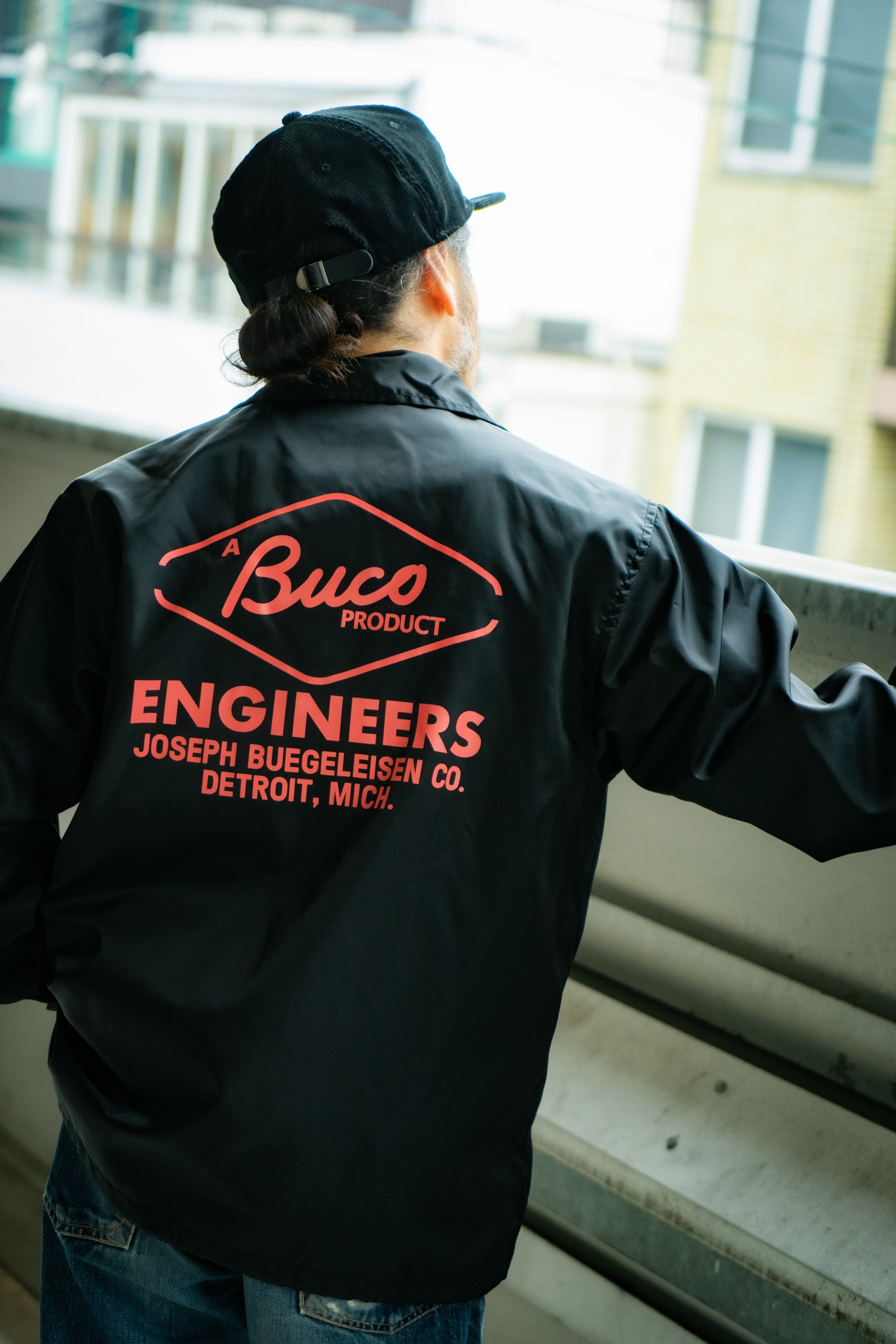 BUCO COACH JACKET / ENGINEERS - BLACK