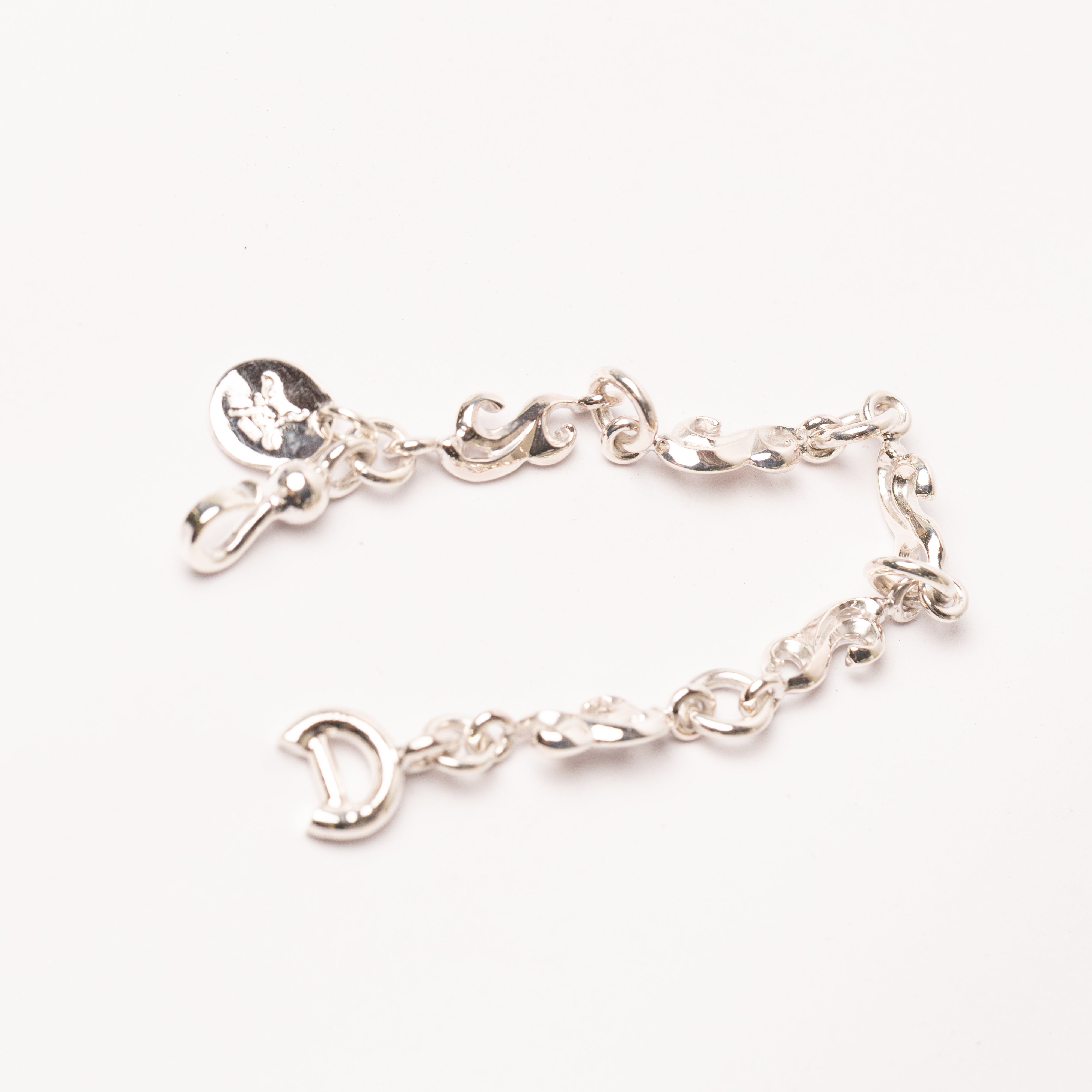 BR-053L Embossed arabesque chain bracelet (L)