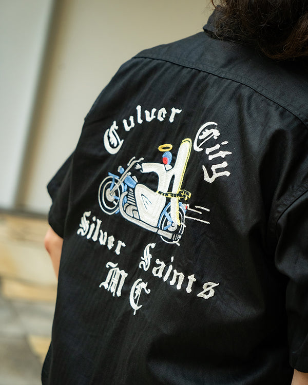 BS25001 BUCO WORKSHIRT S/S / CULVER CITY - BLACK