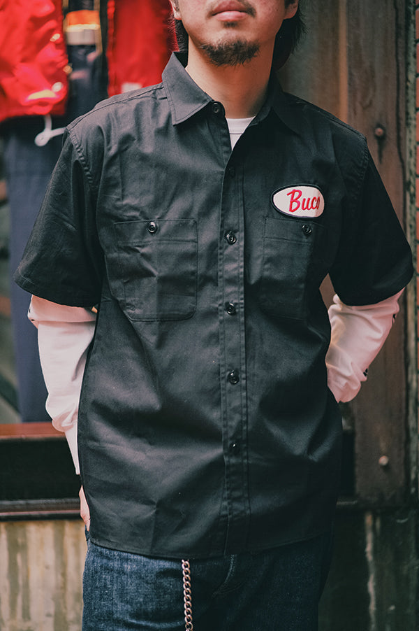 BS26001 BUCO WORKSHIRT S/S / LOOK AT HOW BUCO DID IT! - BLACK