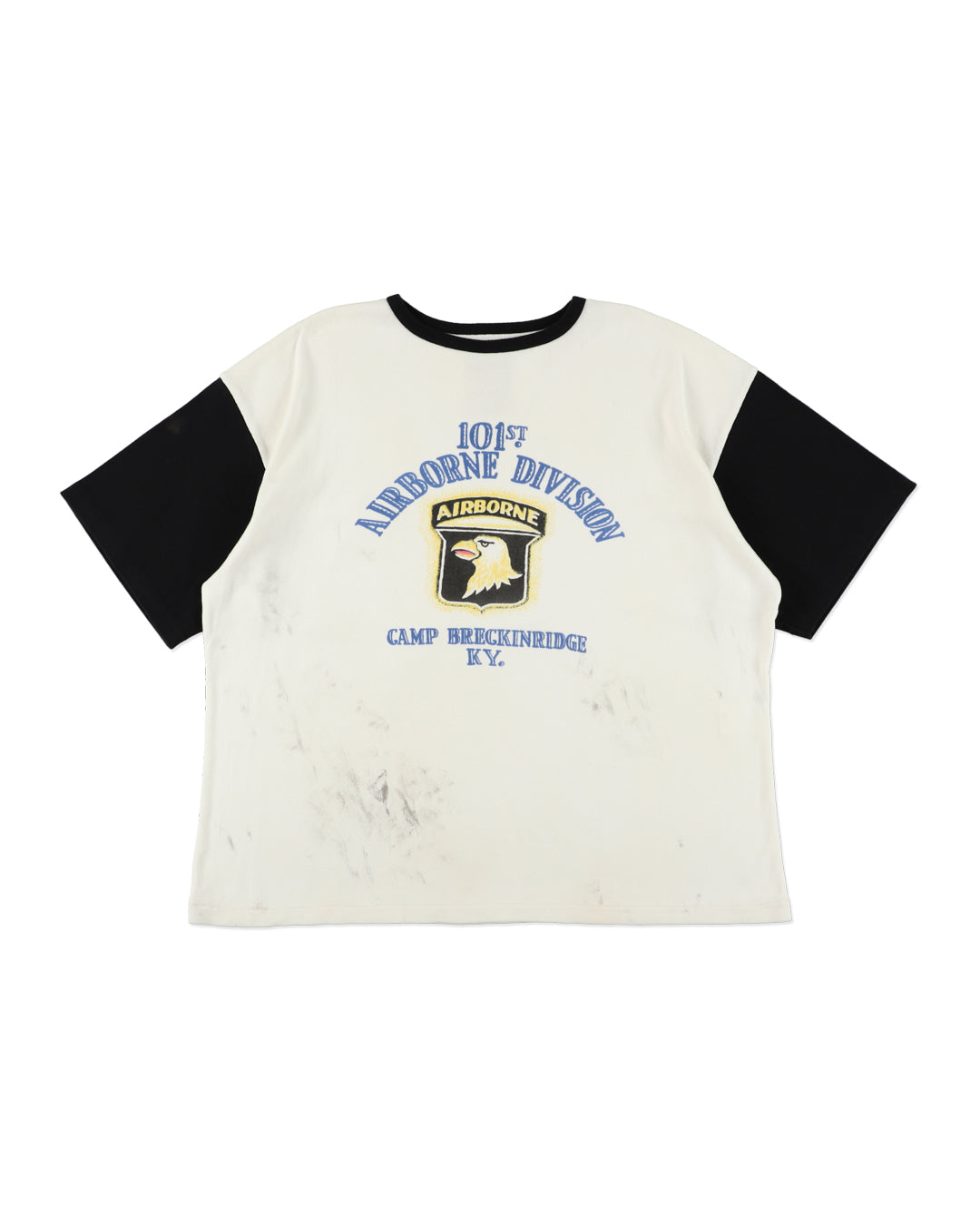 101ST AIRBORNE DIV. RIBBED SS CS AGED - WHITExBLACK