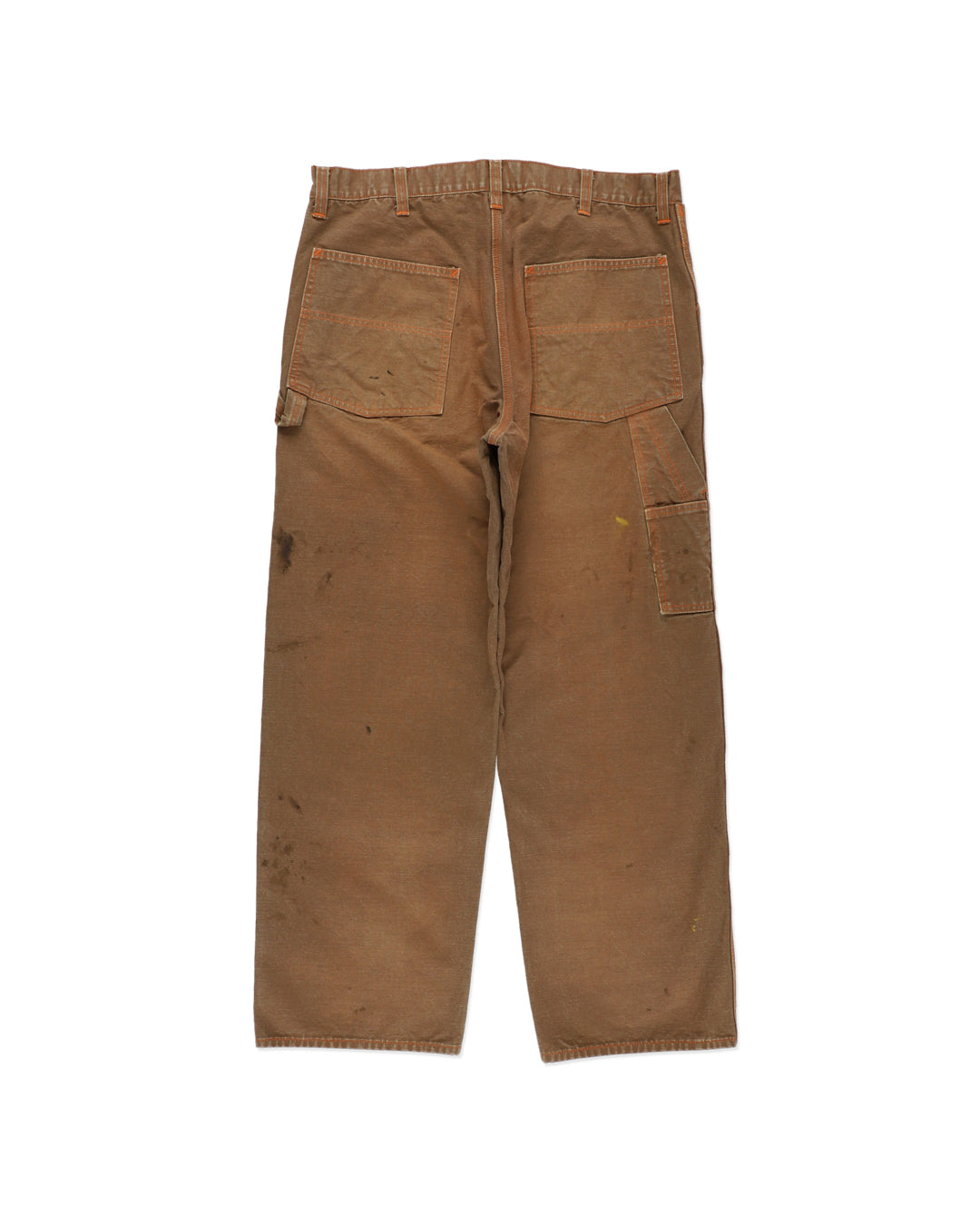 BROWN DUCK DOUBLE KNEE PANTS AGED - BROWN