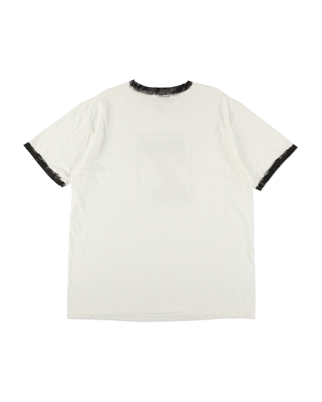#7 VINYL TRIM TEE - WHITExBLACK