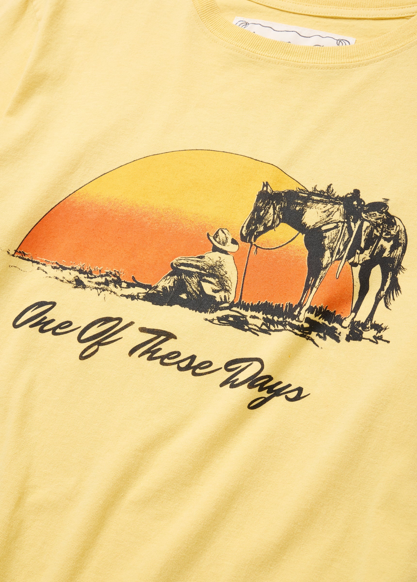 COULD ONLY REMEMBER TSHIRT - HARD WASHED YELLOW