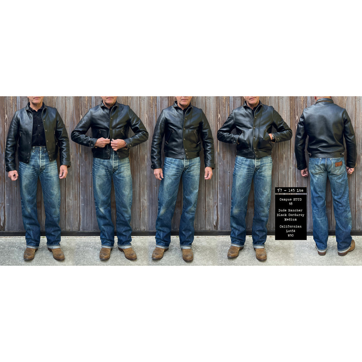 CAMPUS "STUD" JACKET STALLION - BLACK