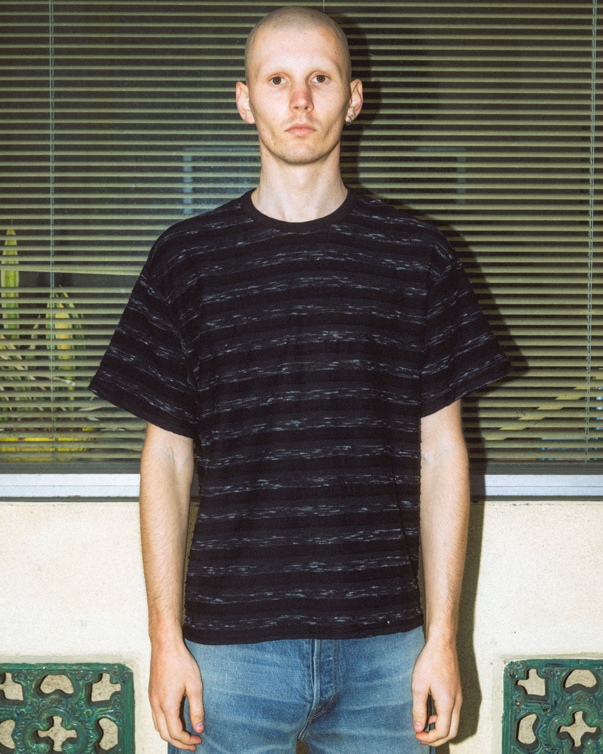 Casey Striped T-shirt - Black/Black