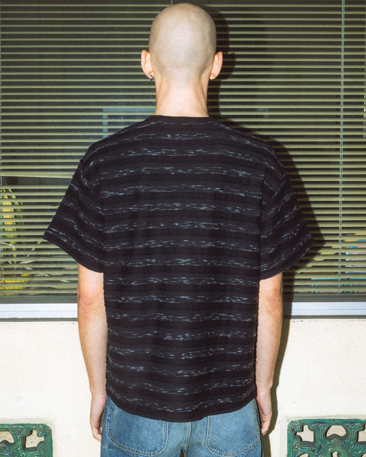 Casey Striped T-shirt - Black/Black