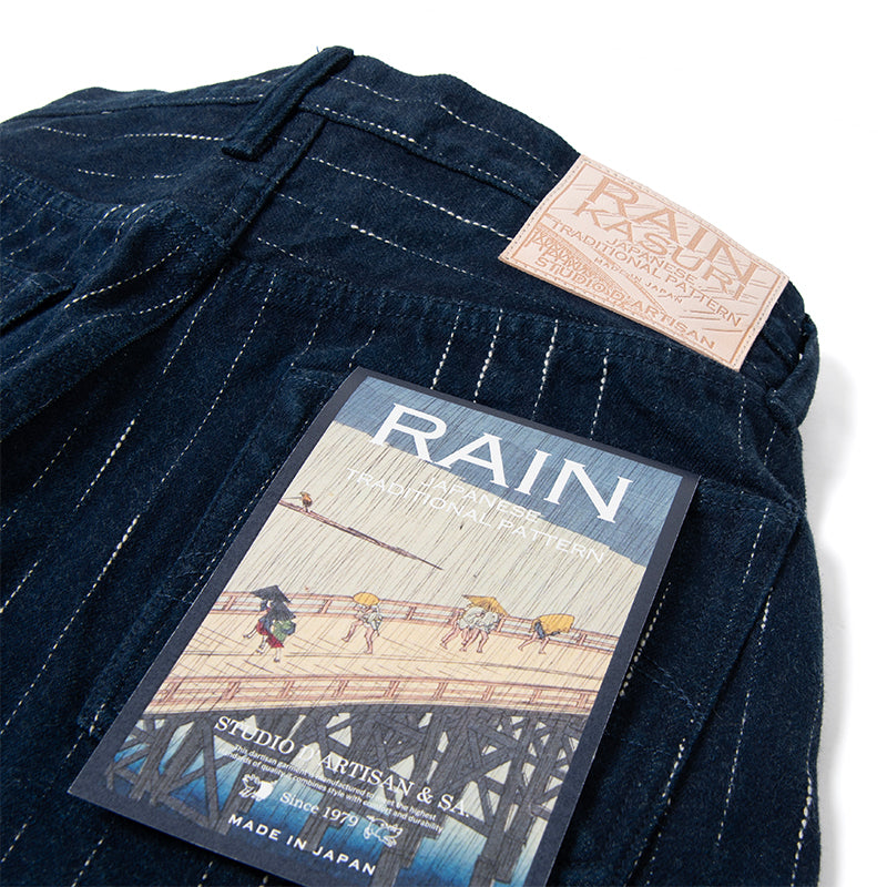 D1885 RAIN Kasuri Jeans - INDIGO
