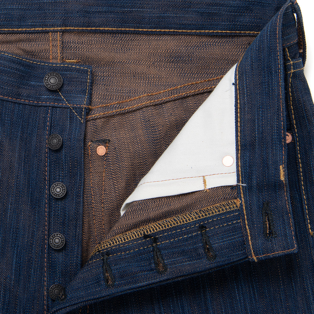 D1905 AWA INDIGO PERSIMMON DYE JEANS - INDIGO