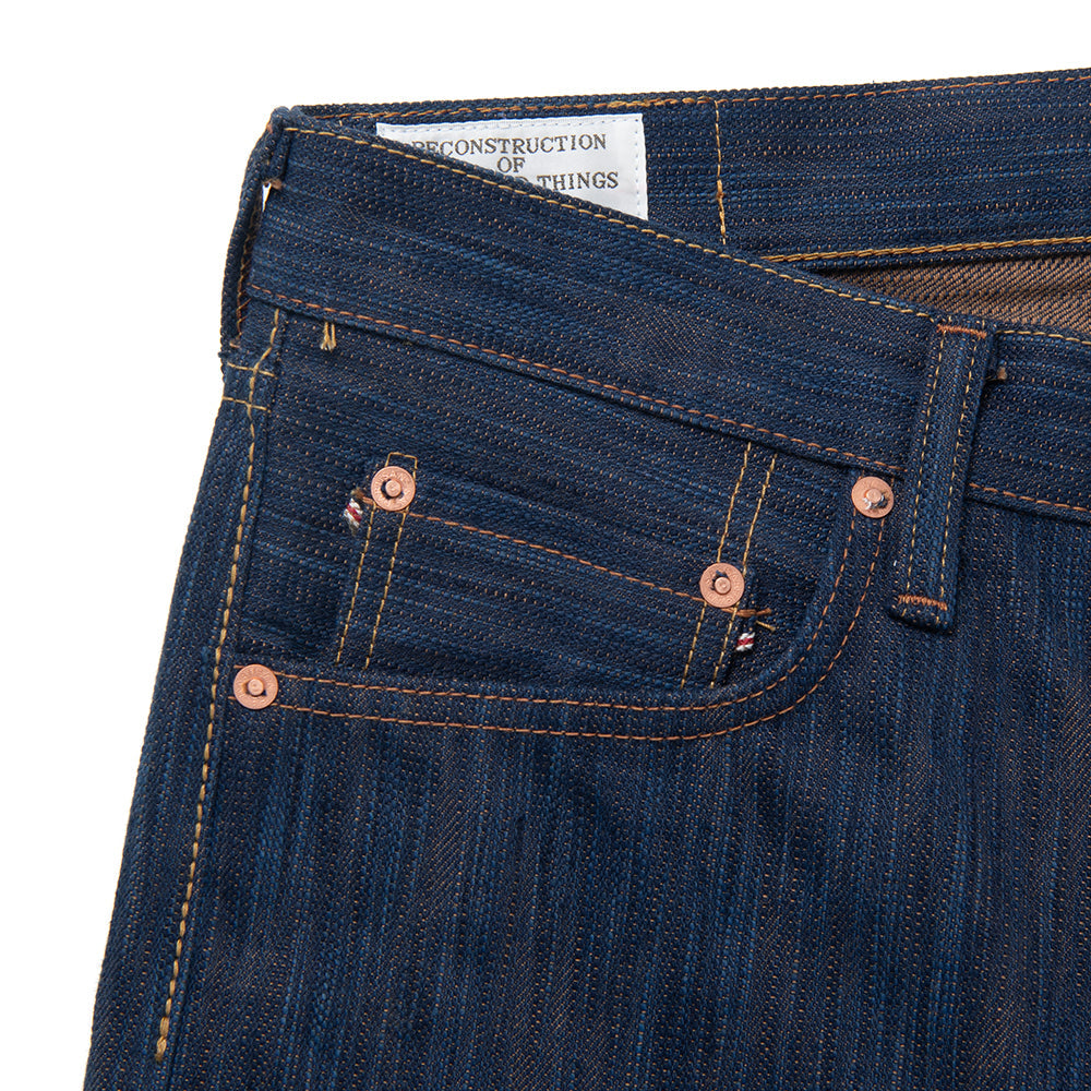 D1905 AWA INDIGO PERSIMMON DYE JEANS - INDIGO