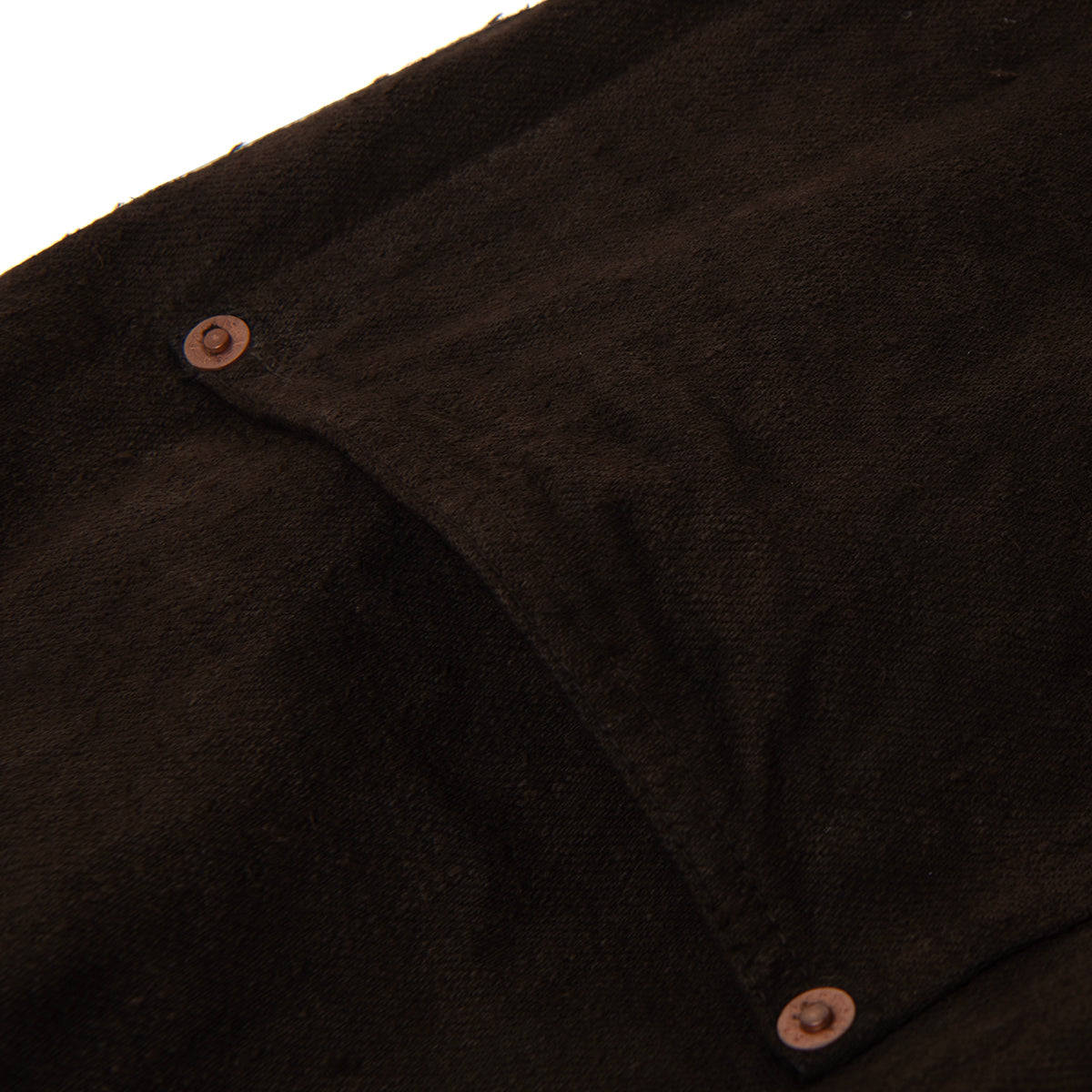 D4631 Amami Oshima Mud-Dyed GL3 Denim Jacket - DARK BROWN