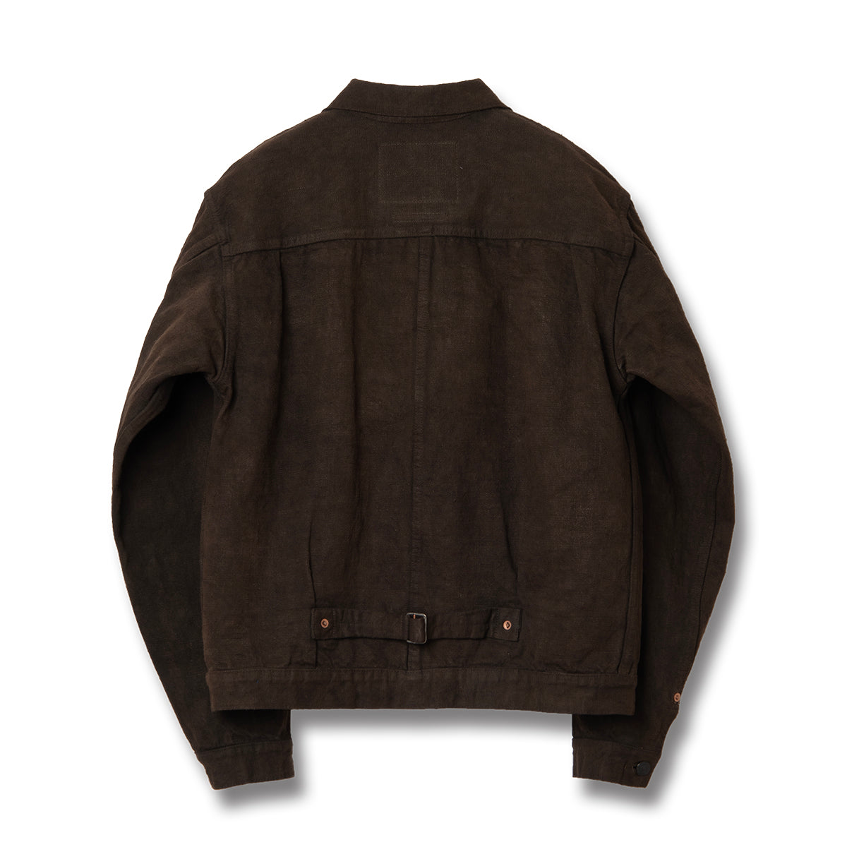 D4631 Amami Oshima Mud-Dyed GL3 Denim Jacket - DARK BROWN