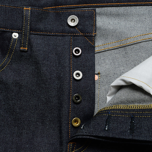 DEVIL-11 13OZ DENIM - INDIGO/WHITE
