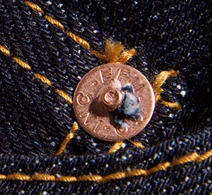 DEVIL-11 13OZ DENIM - INDIGO/WHITE