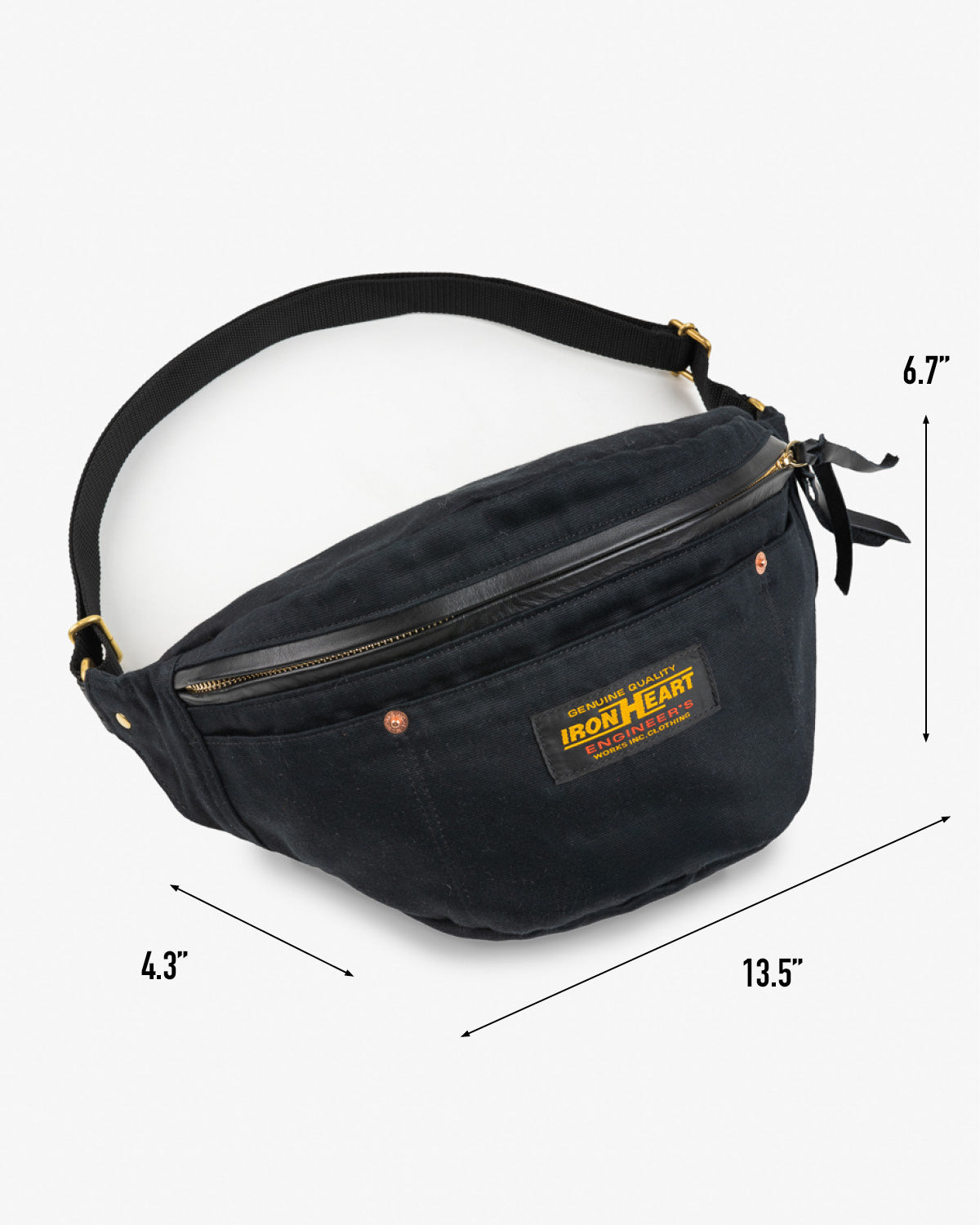 IHE-53-BLK (FW25) WHIPCORD WAIST BAG - BLACK