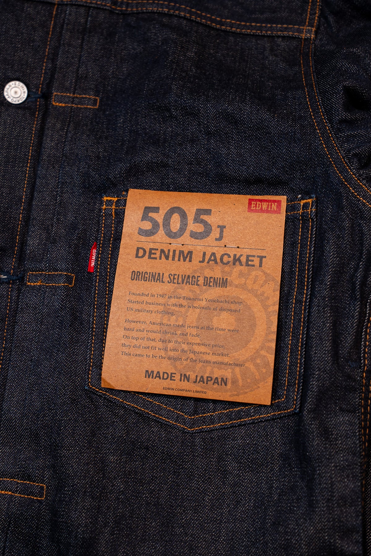 E55540-100 505J 1940S DENIM JACKET - INDIGO