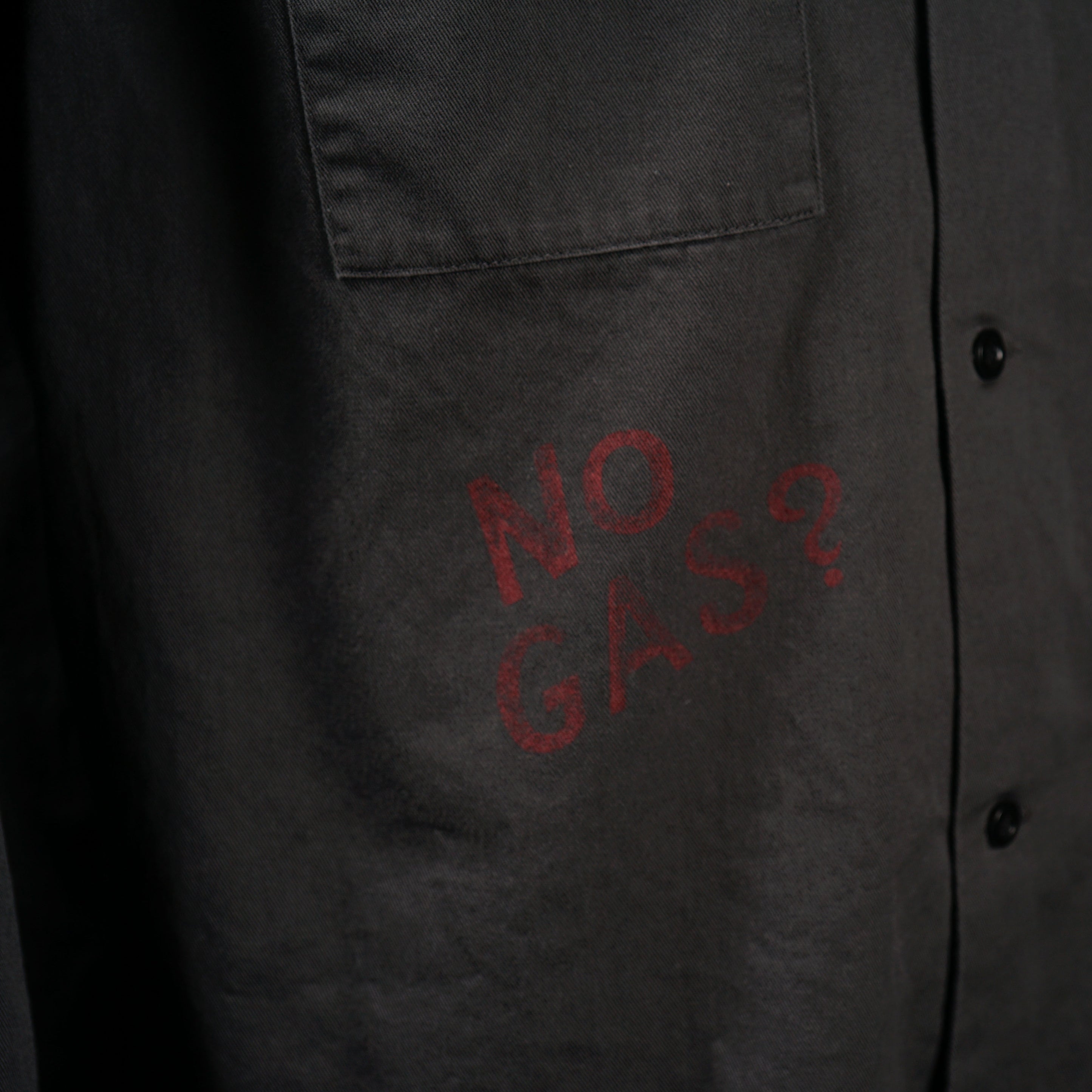 NO GAS? - L/S WORK SHIRTS - BLACK