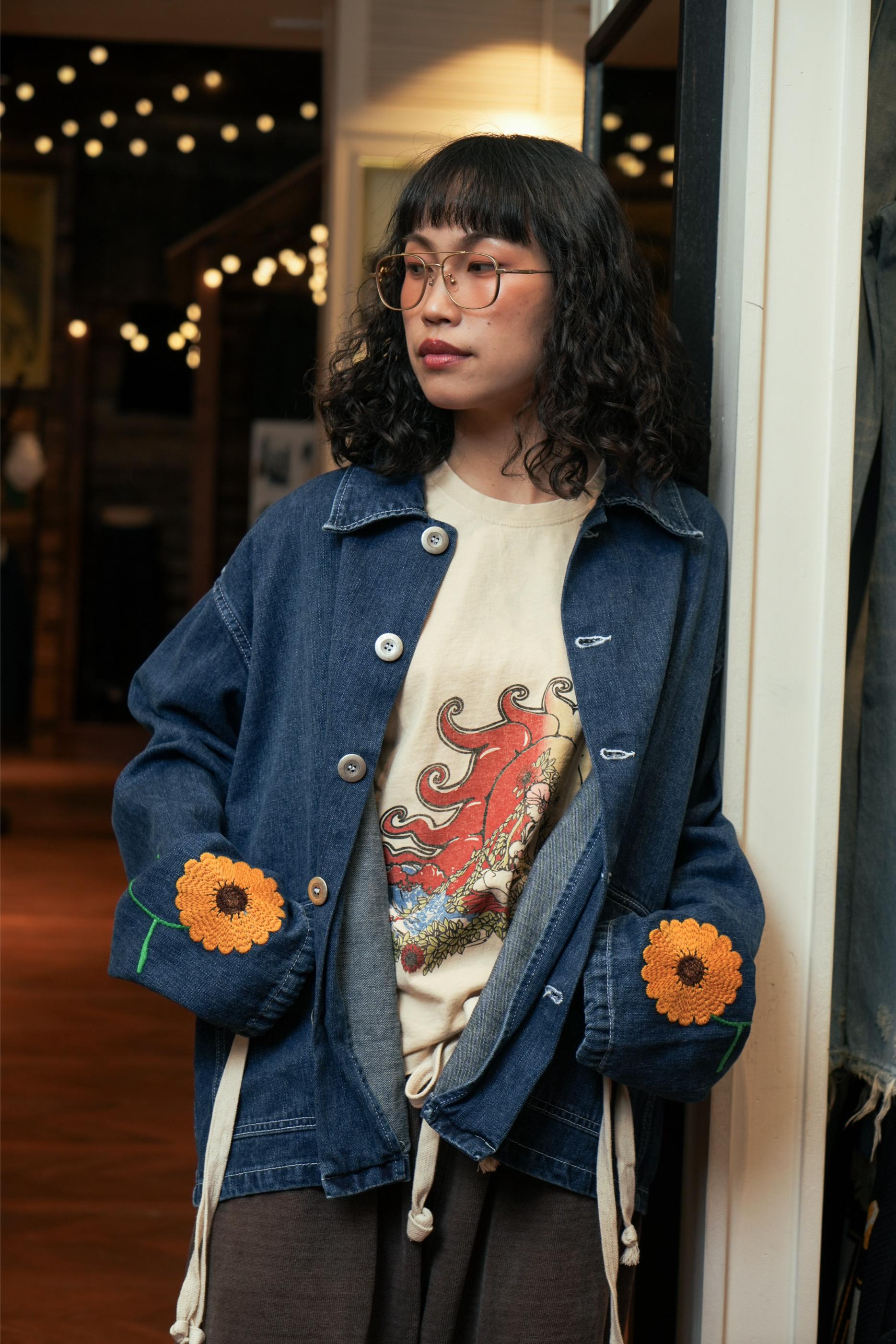 SUNFLOWER FIELDS DENIM JACKET - MID RINSE
