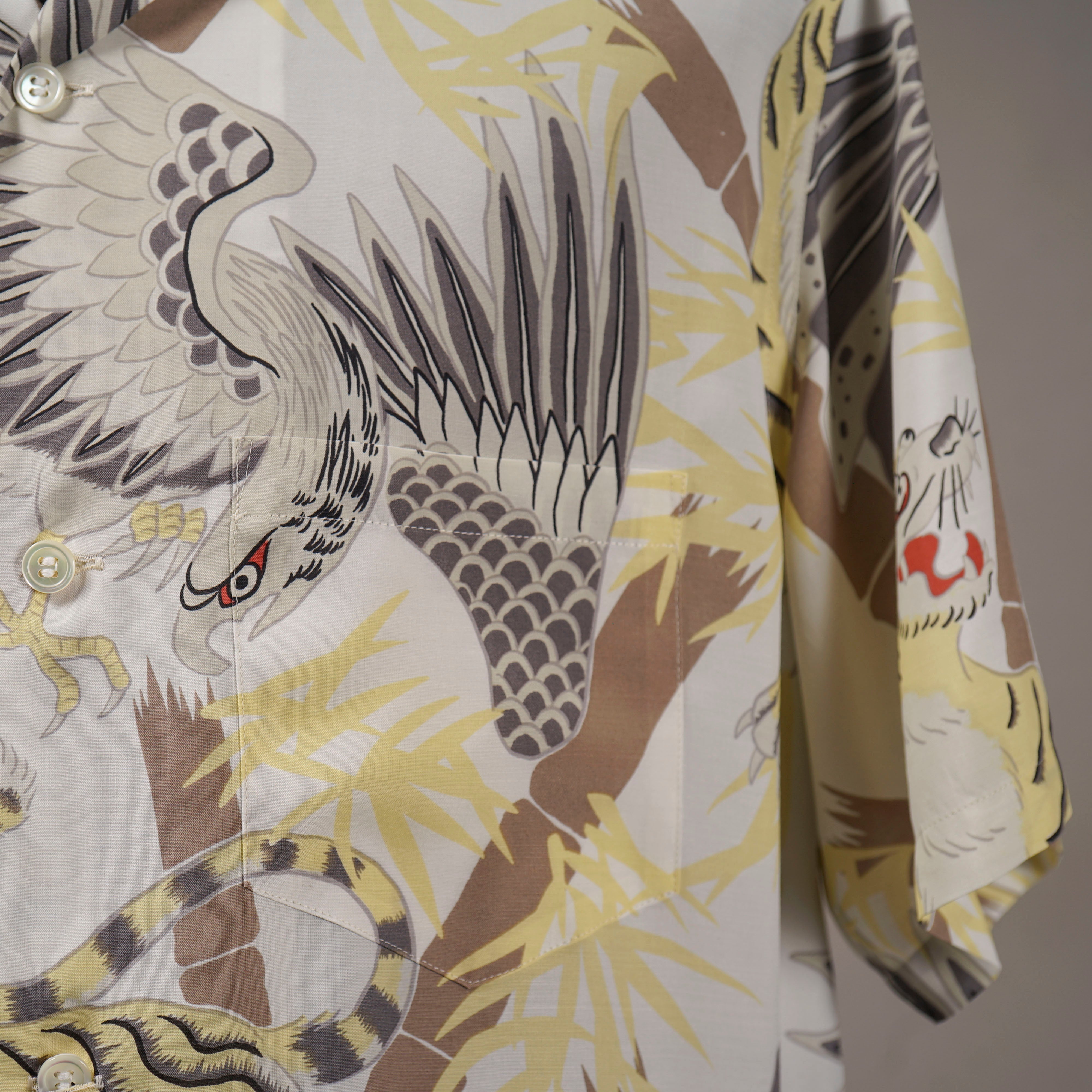 GLAD RAW - S/S HAWAIIAN SHIRT - WHITE