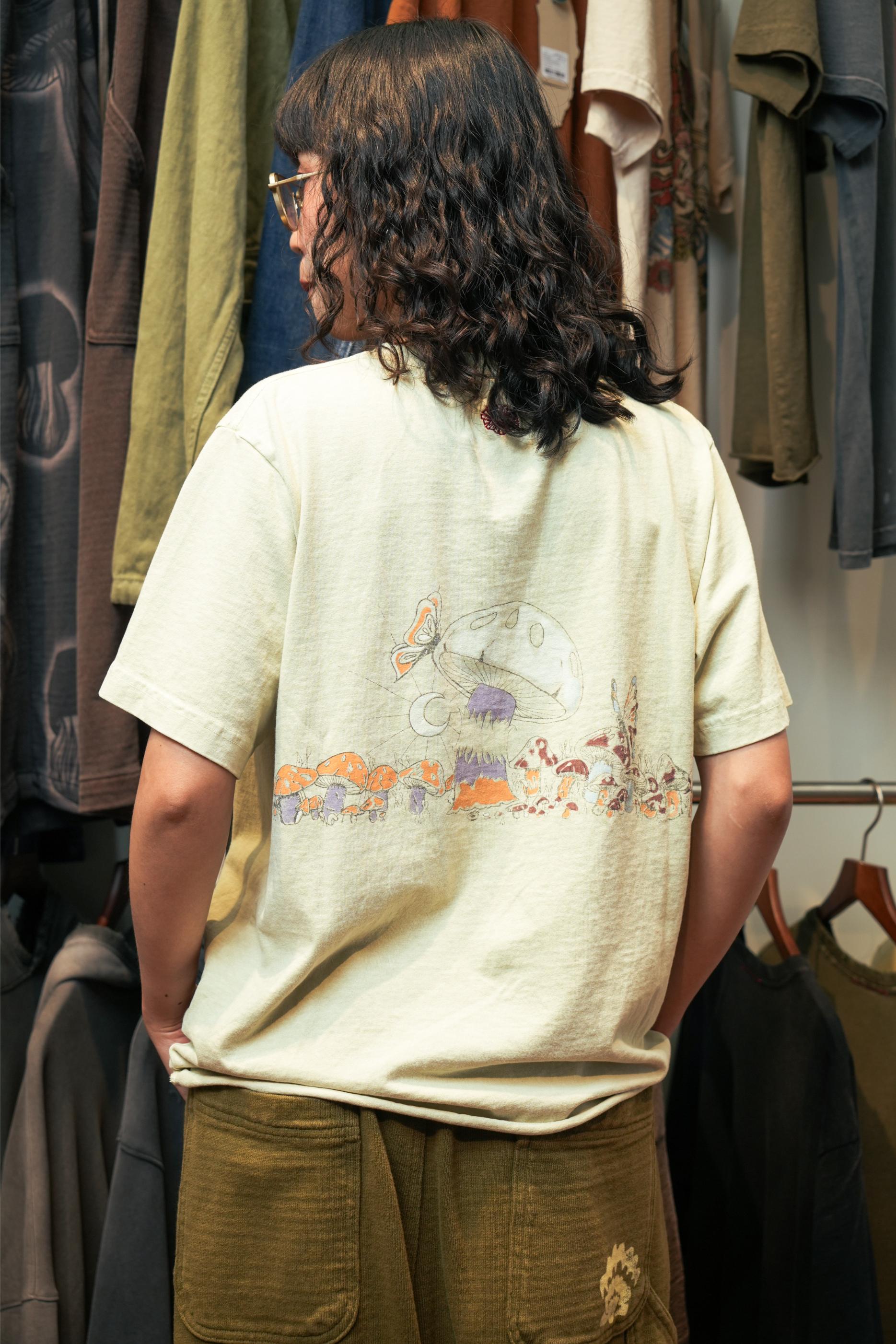 SHROOMIE RAW HEM TEE - KIWI