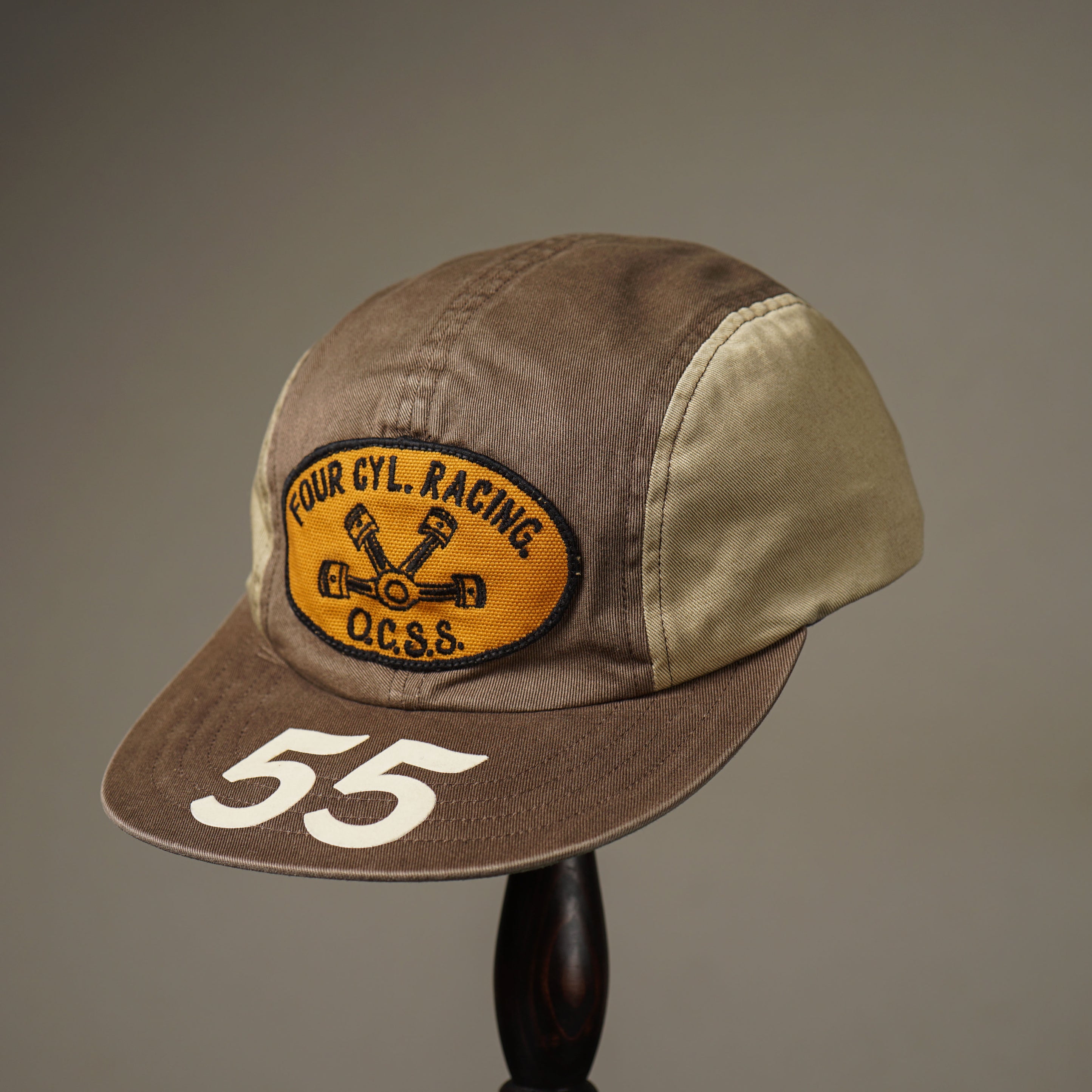 FOUR CYL. RACING. - 2TONE RADIO CAP - BROWN