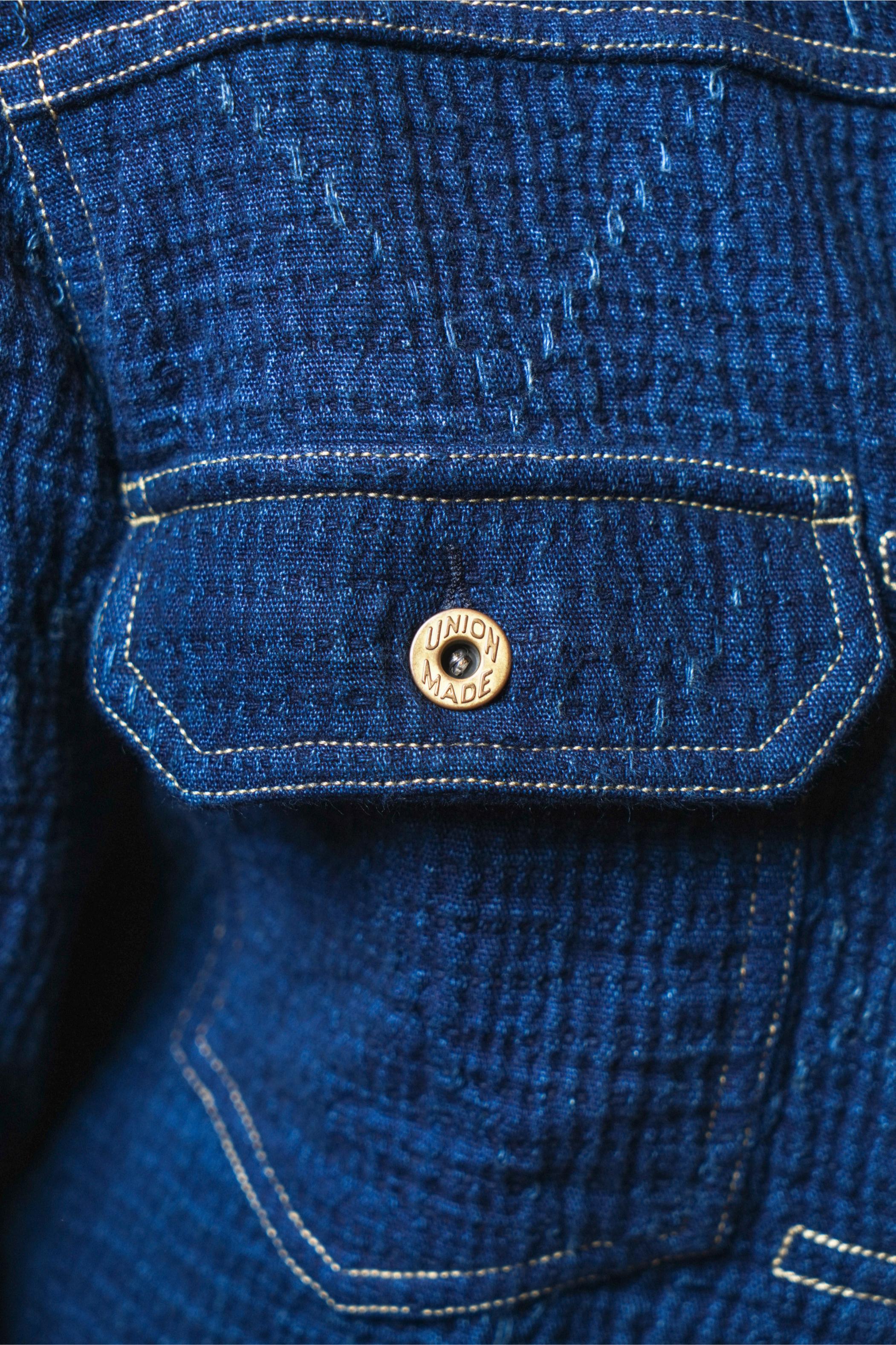 Heavy Sashiko Classic Type-2 Dark Jacket - INDIGO