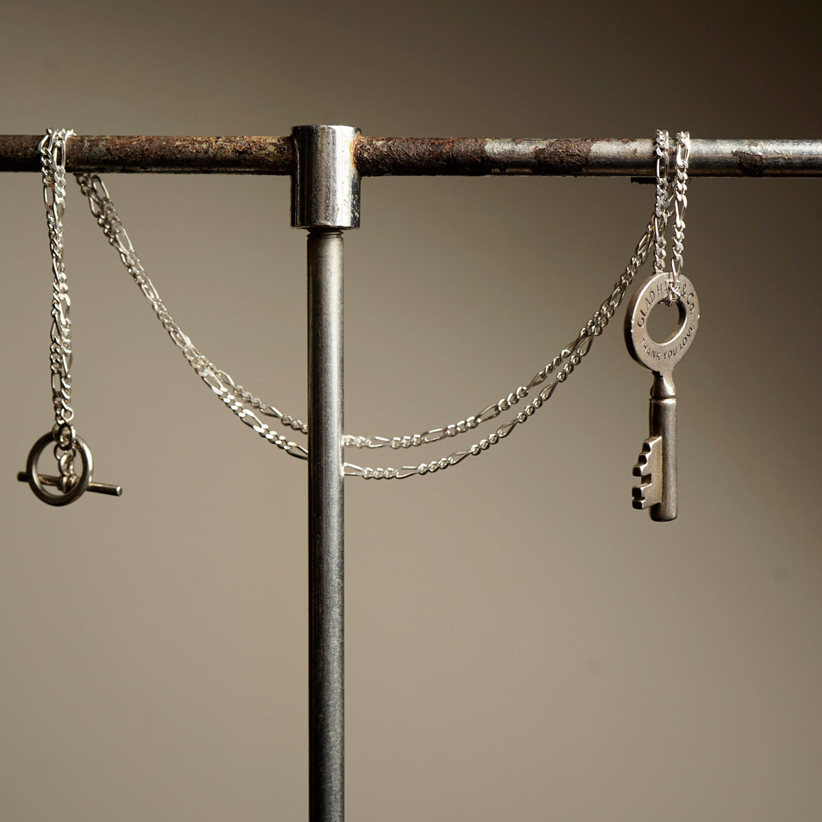 KEY TOP & CHAIN - SILVER925