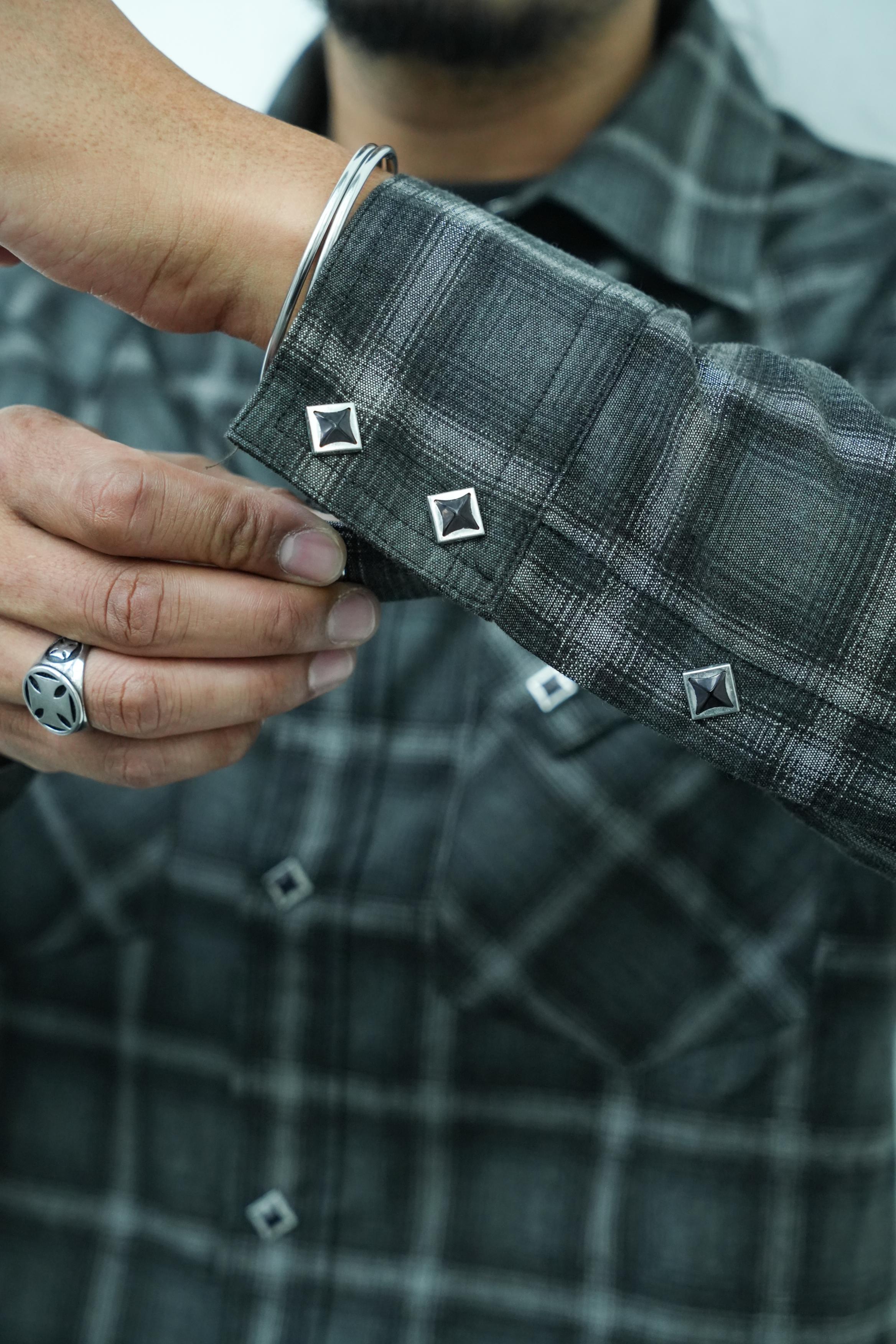 Mod Western Shirt - Printed Black JP Chambray