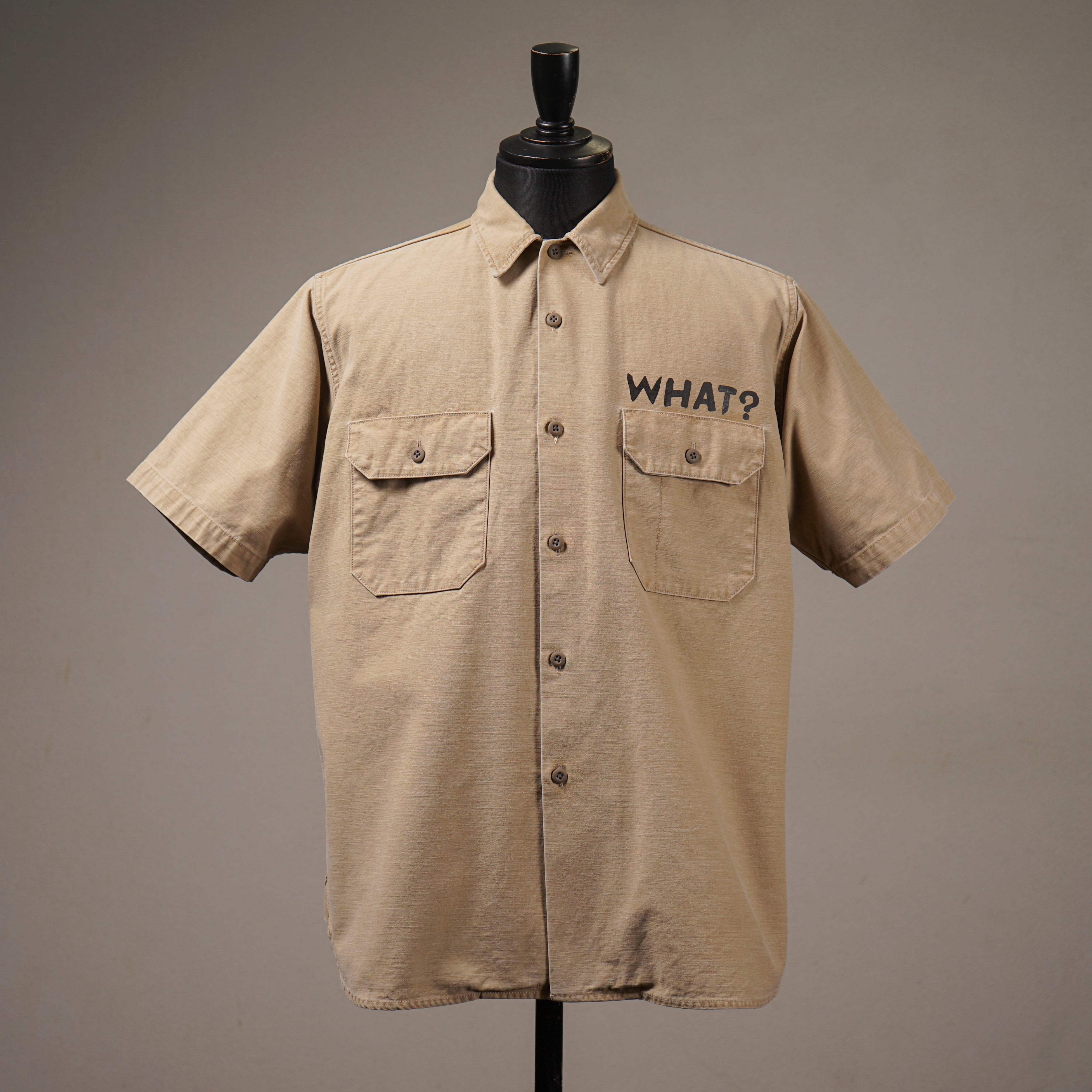 WHAT-ME WEIRDO? - S/S WORK SHIRTS - BEIGE