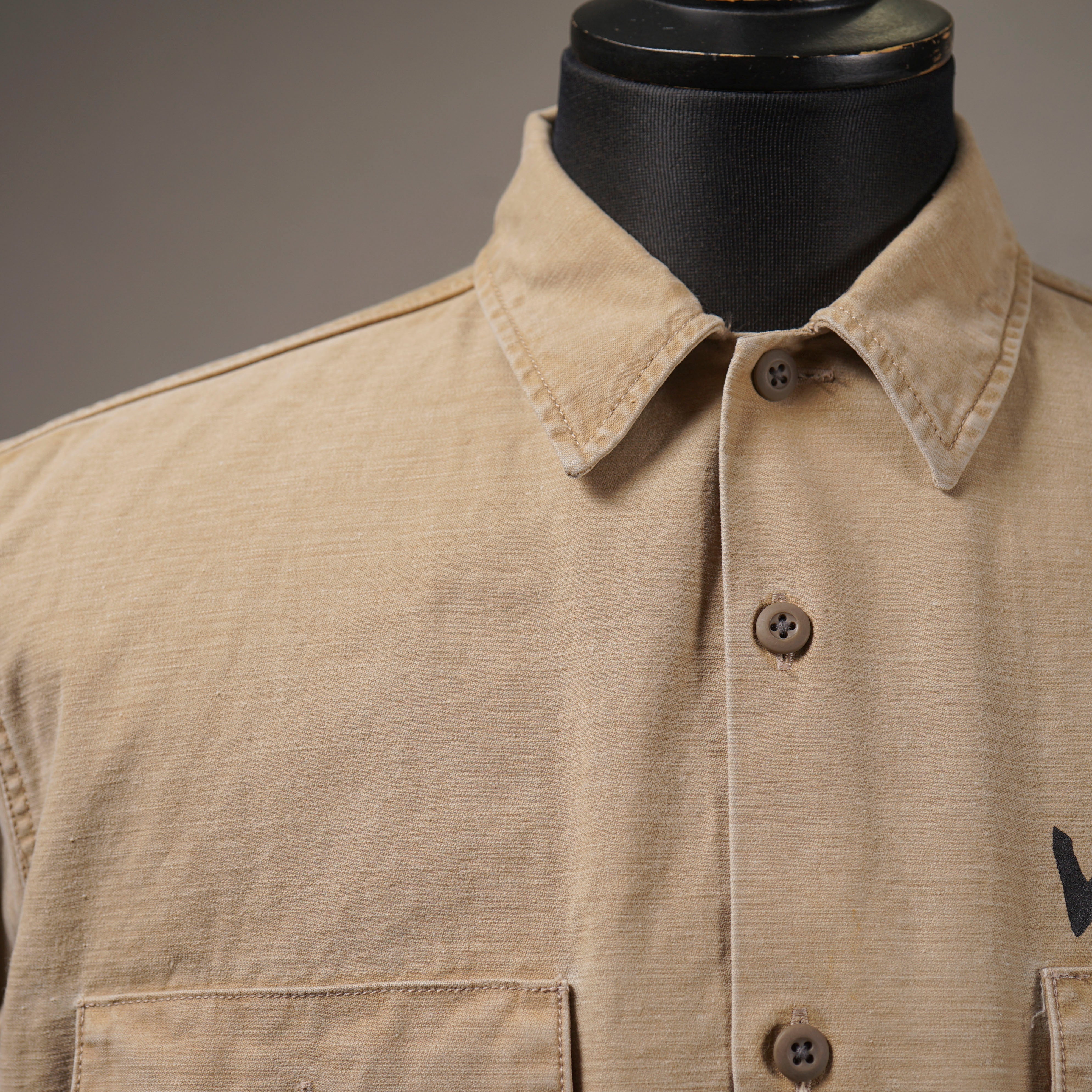 WHAT-ME WEIRDO? - S/S WORK SHIRTS - BEIGE